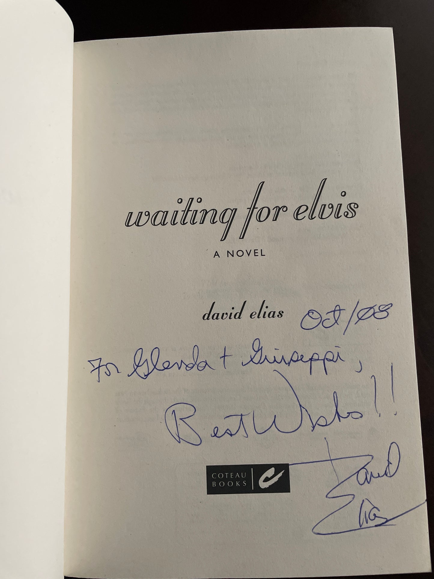 Waiting for Elvis (Inscribed) - Elias, David