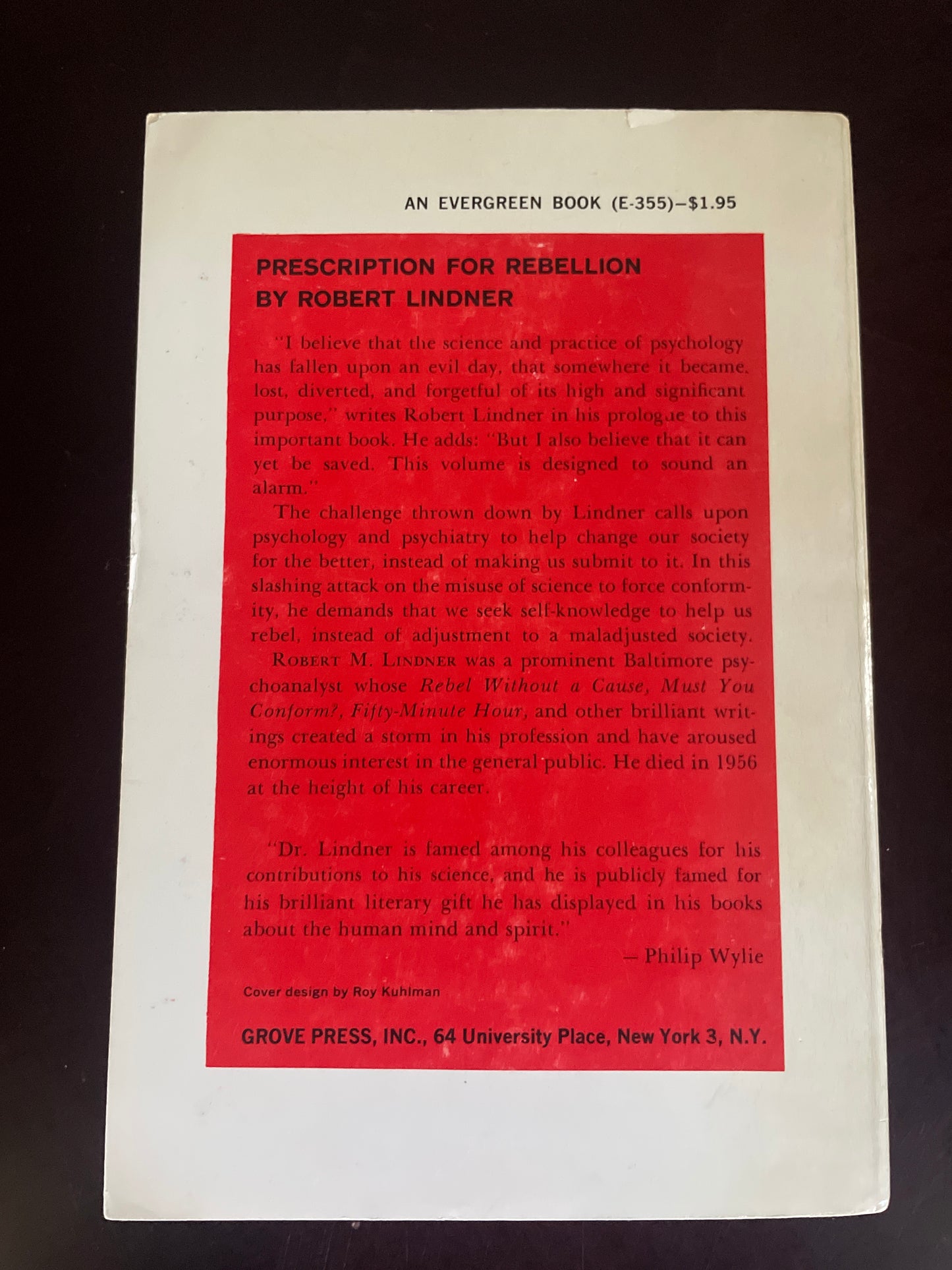 Prescription for Rebellion - Lindner, Robert