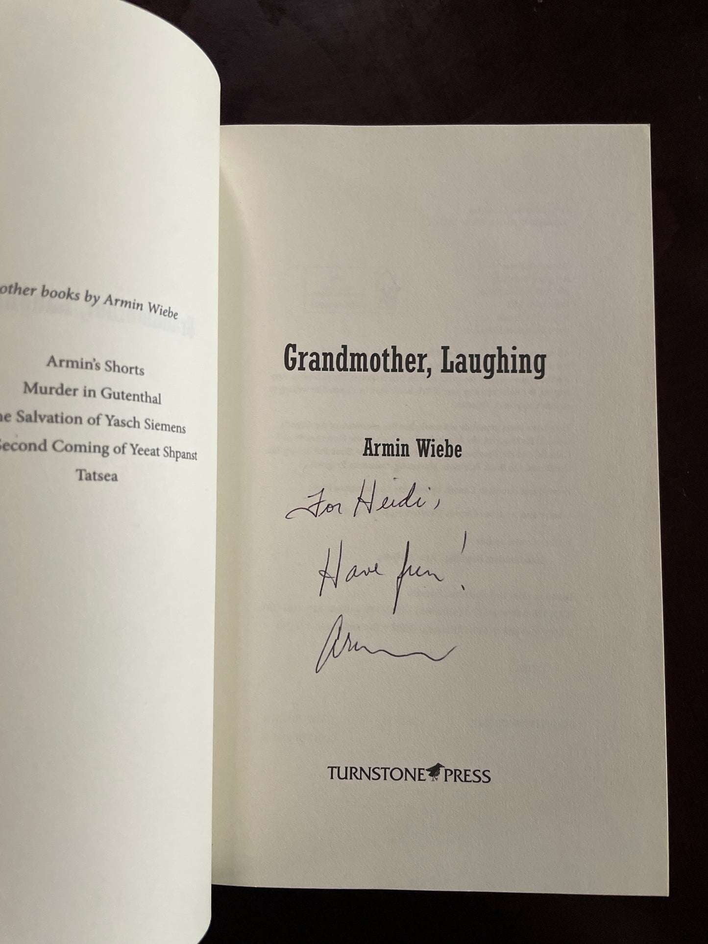 Grandmother, Laughing (Inscribed) - Wiebe, Armin