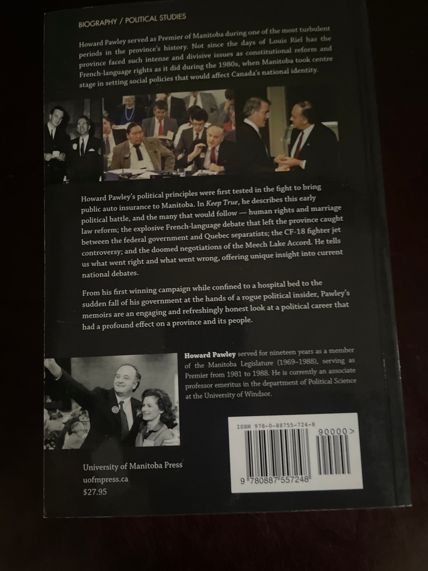 Keep True : A Life in Politics (Inscribed) - Pawley, Howard