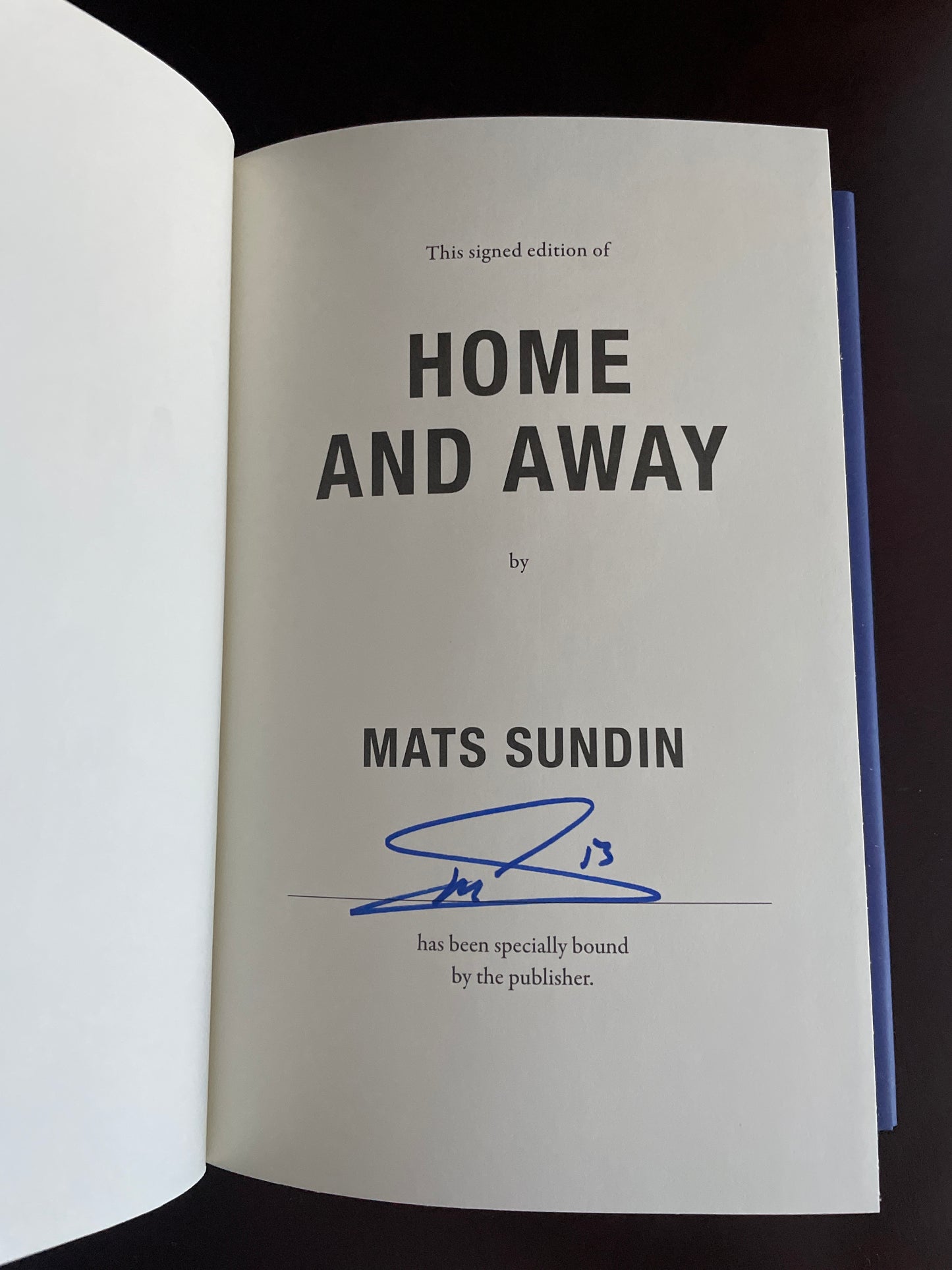 Home and Away (Signed) - Sundin, Mats