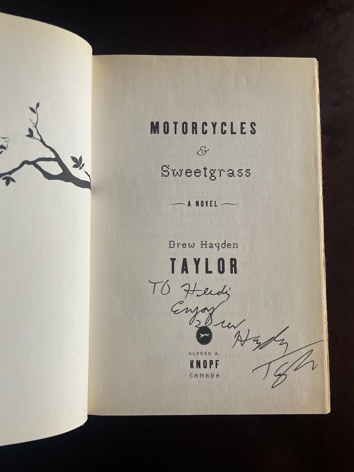 Motorcycles and Sweetgrass (Inscribed) - Taylor, Drew Hayden