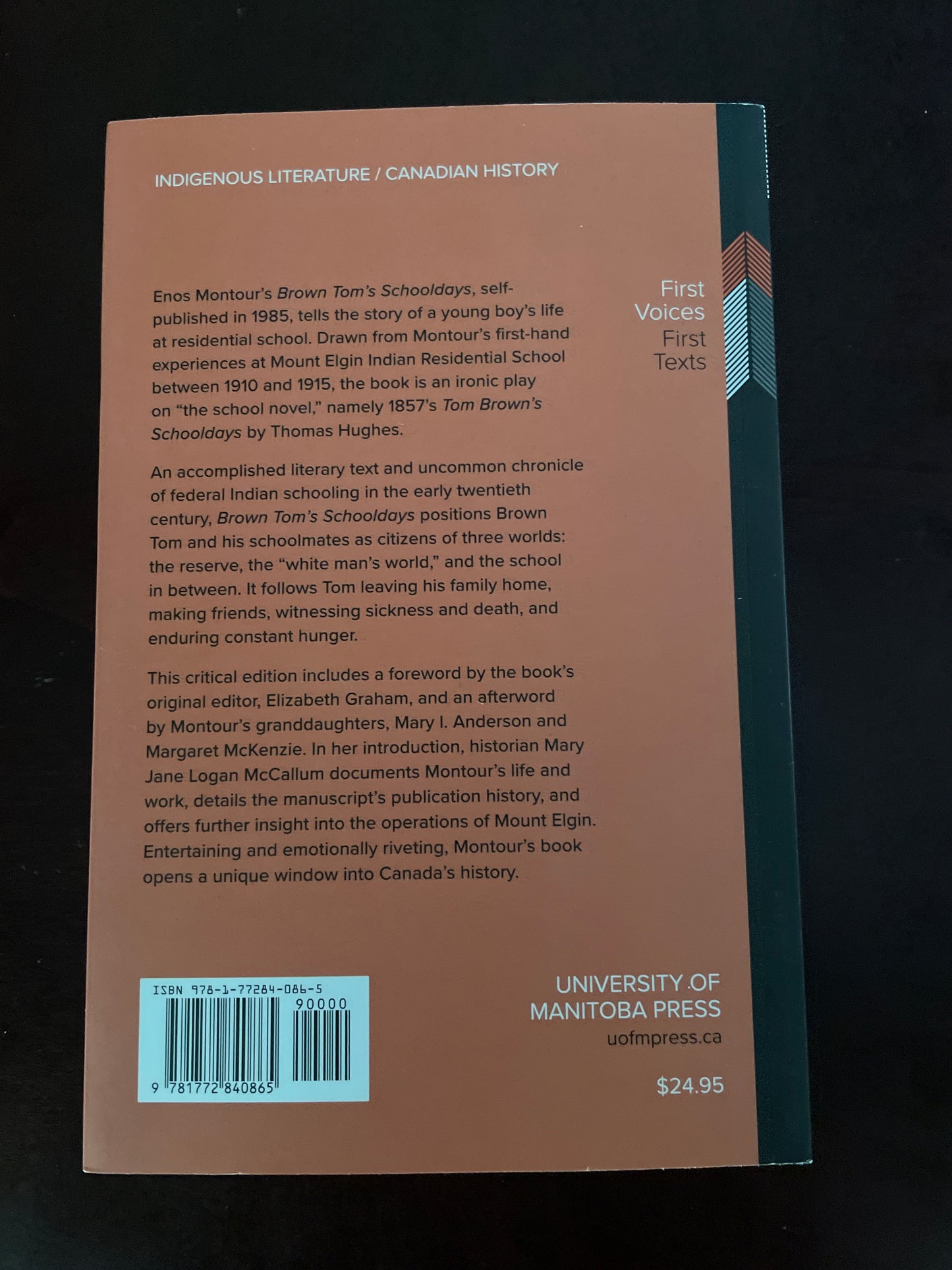 Brown Tom's Schooldays (First Voices, First Texts) - Montour, Enos T.