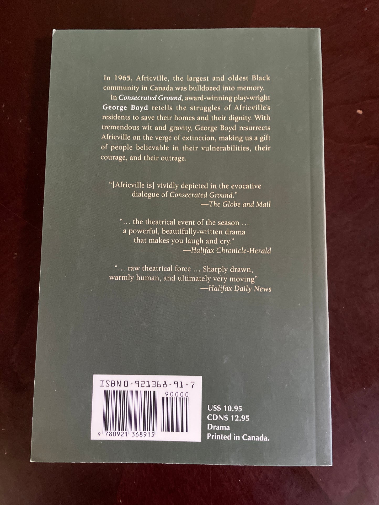 Consecrated Ground: A Play - Boyd, George