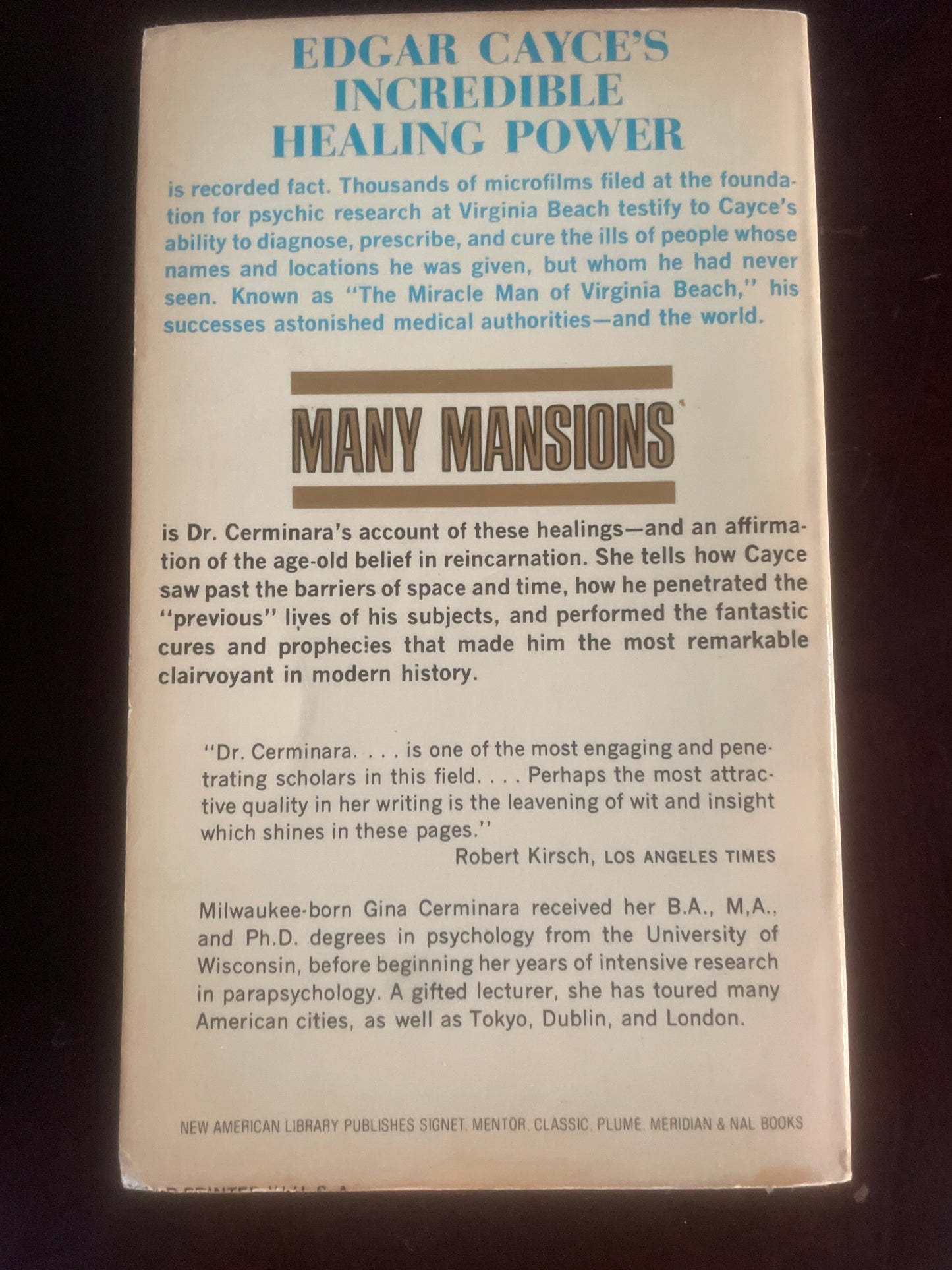 Many Mansions: The Edgar Cayce Story of Reincarnation  - Cerminara, Gina