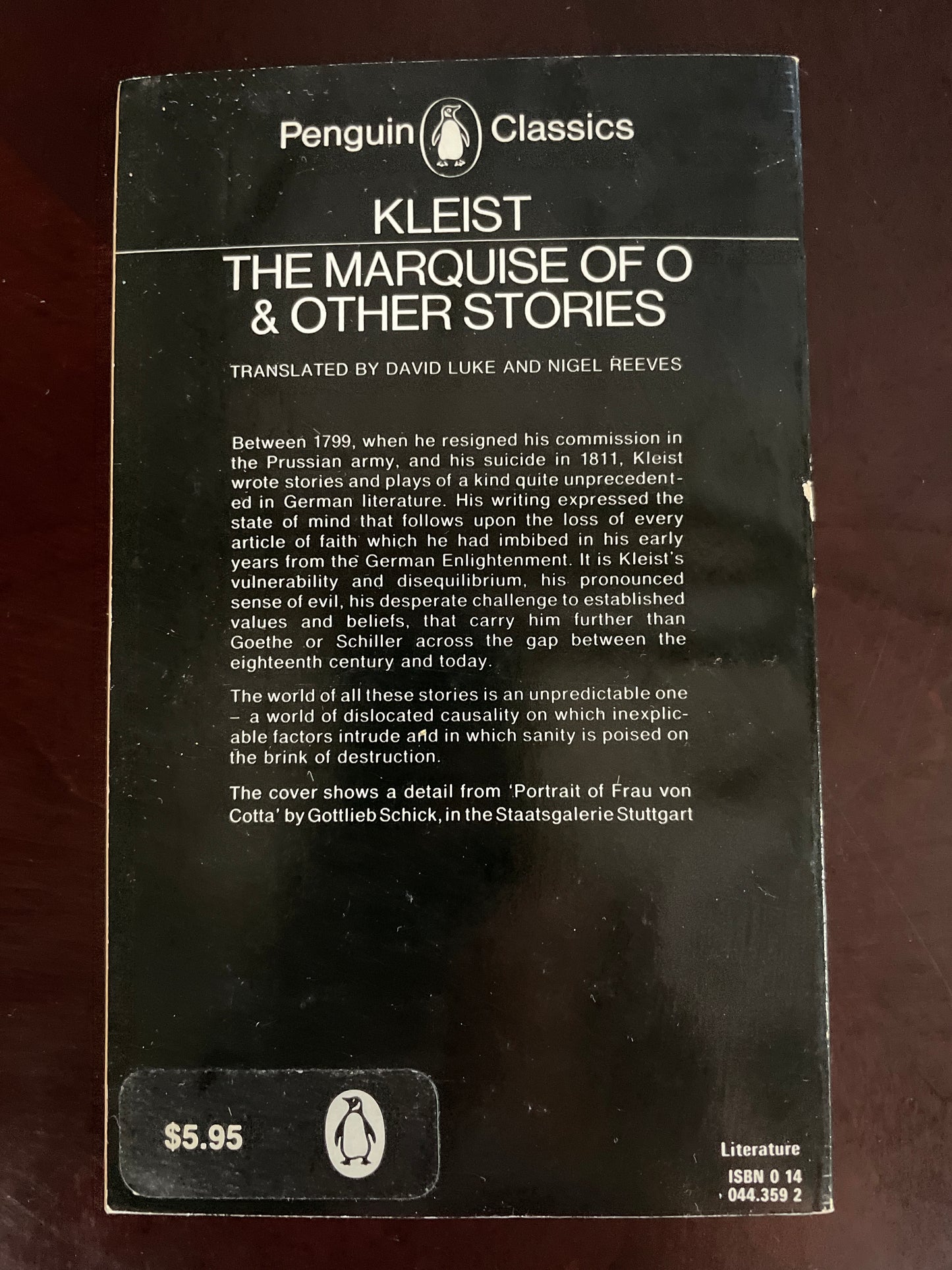 The Marquise of O; Other Stories (Penguin Classics) - Kleist, Heinrich Von