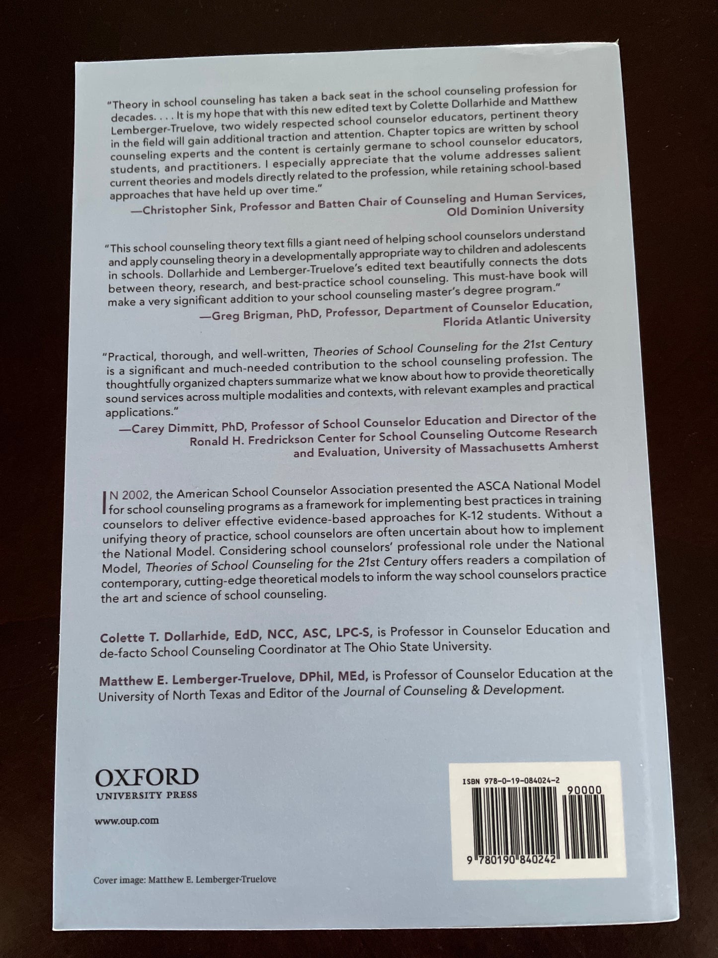 Theories of School Counseling for the 21st Century - Dollarhide, Colette T.; Lemberger-Truelove, Matthew E.