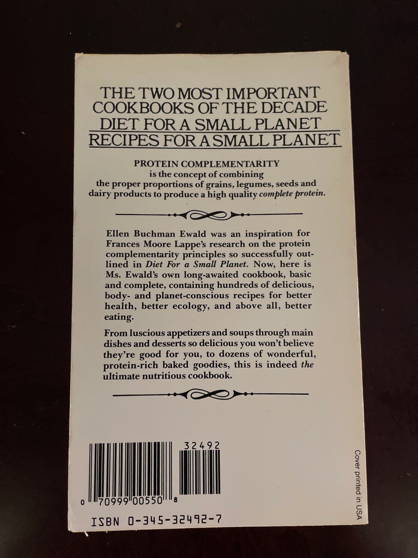 Recipes for a Small Planet (High Protein Meatless Cooking) - Ewald, Ellen Buchman