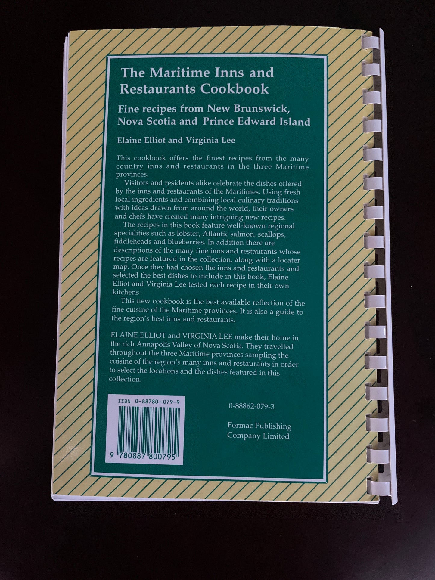 Maritime Inns & Restaurants Cookbook - Elliot, Elaine; Lee, Virginia