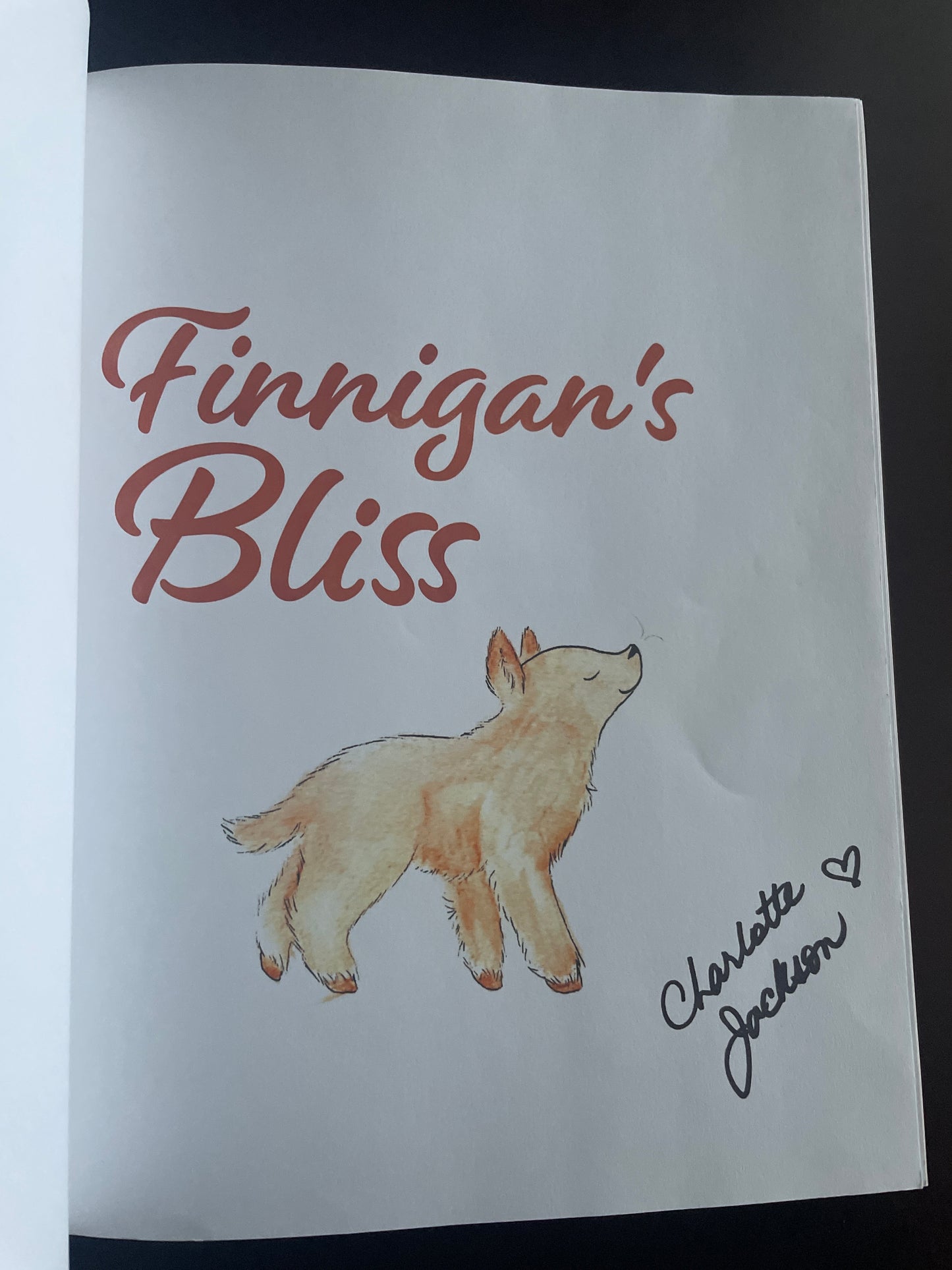 Finnigan's Bliss: A little story about heartfulness and mindfulness (Signed) - Jackson, Charlotte