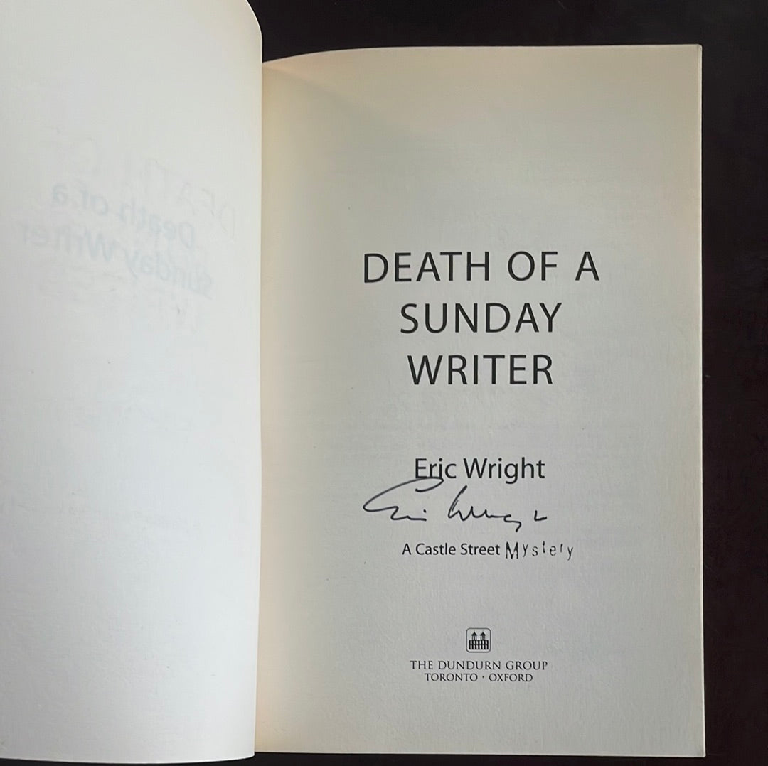 Death of a Sunday Writer (Signed) - Wright, Eric