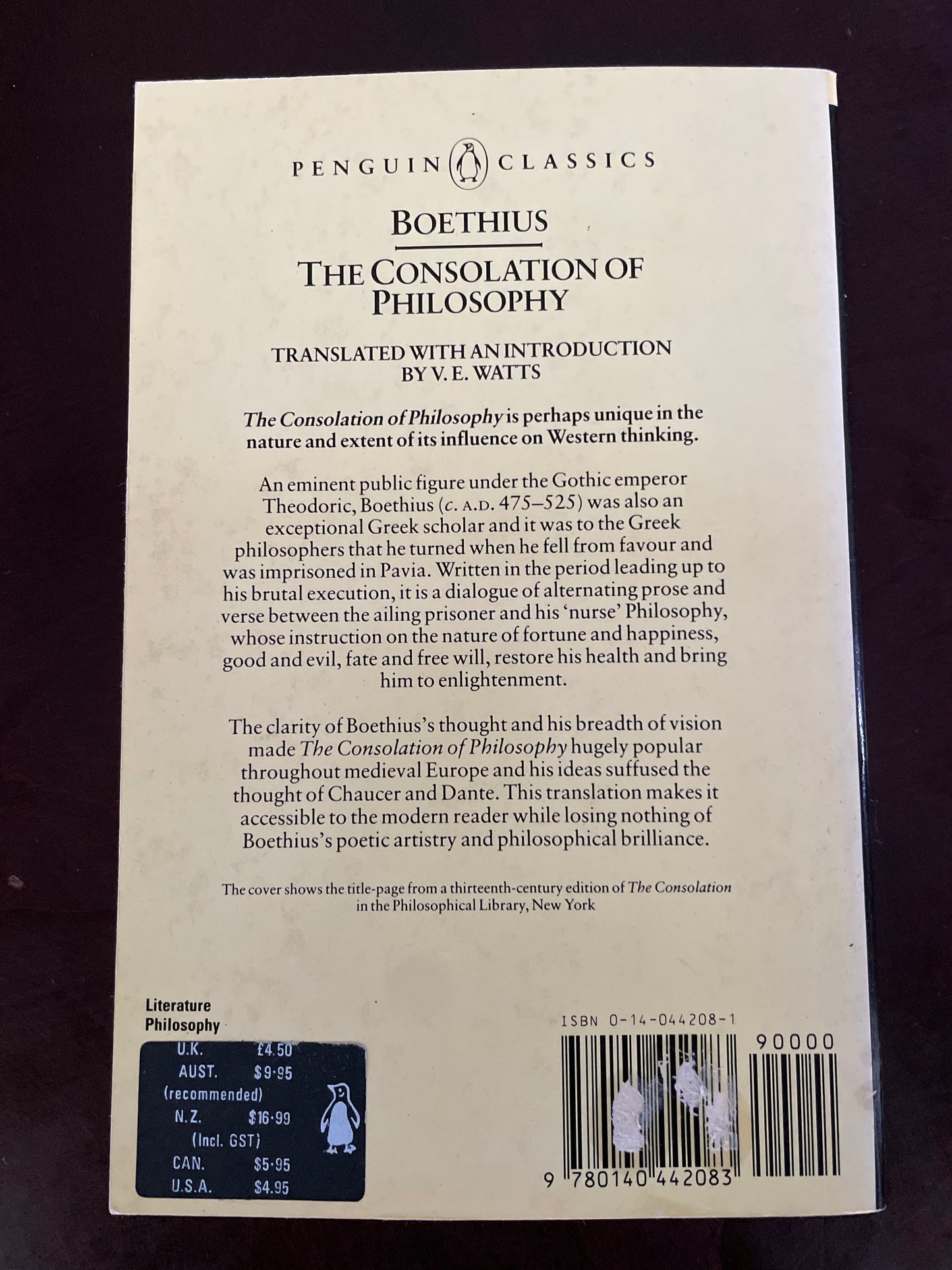 The Consolation of Philosophy - Boethius