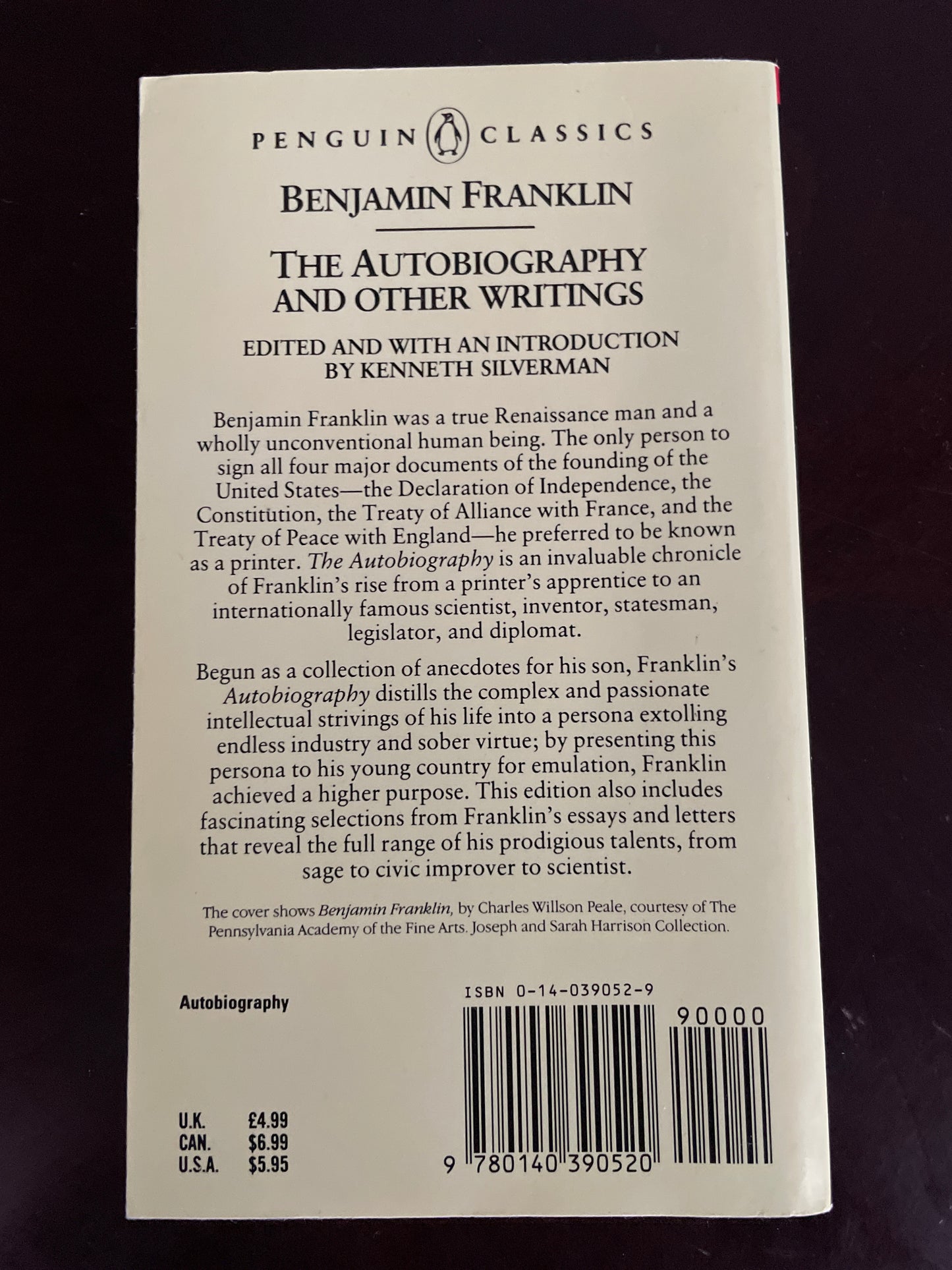 The Autobiography And Other Writings - Franklin, Benjamin