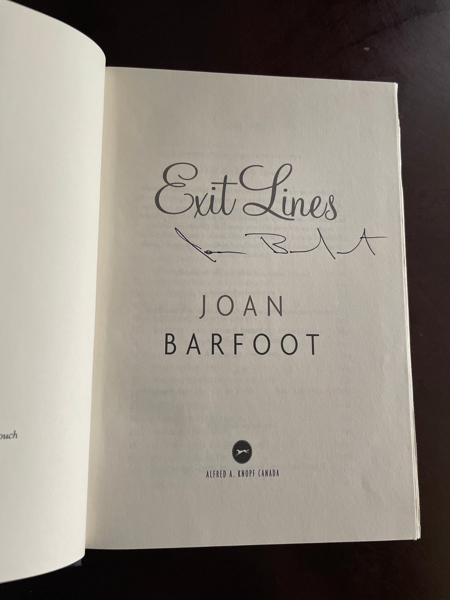 Exit Lines (Signed) - Barfoot, Joan