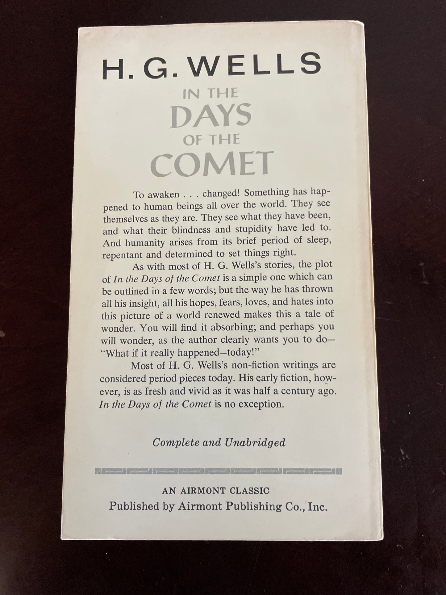 In the Days of the Comet - Wells, H.G.