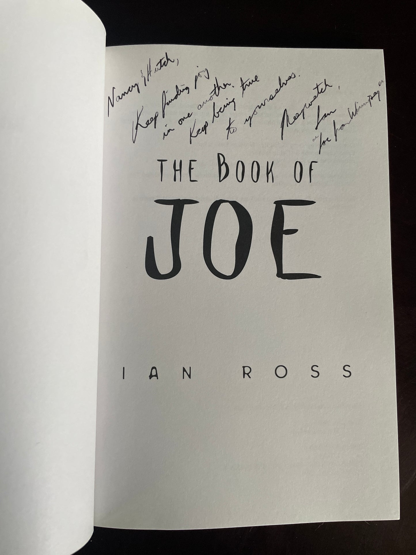 Joe From Winnipeg (Inscribed) - Ross, Ian