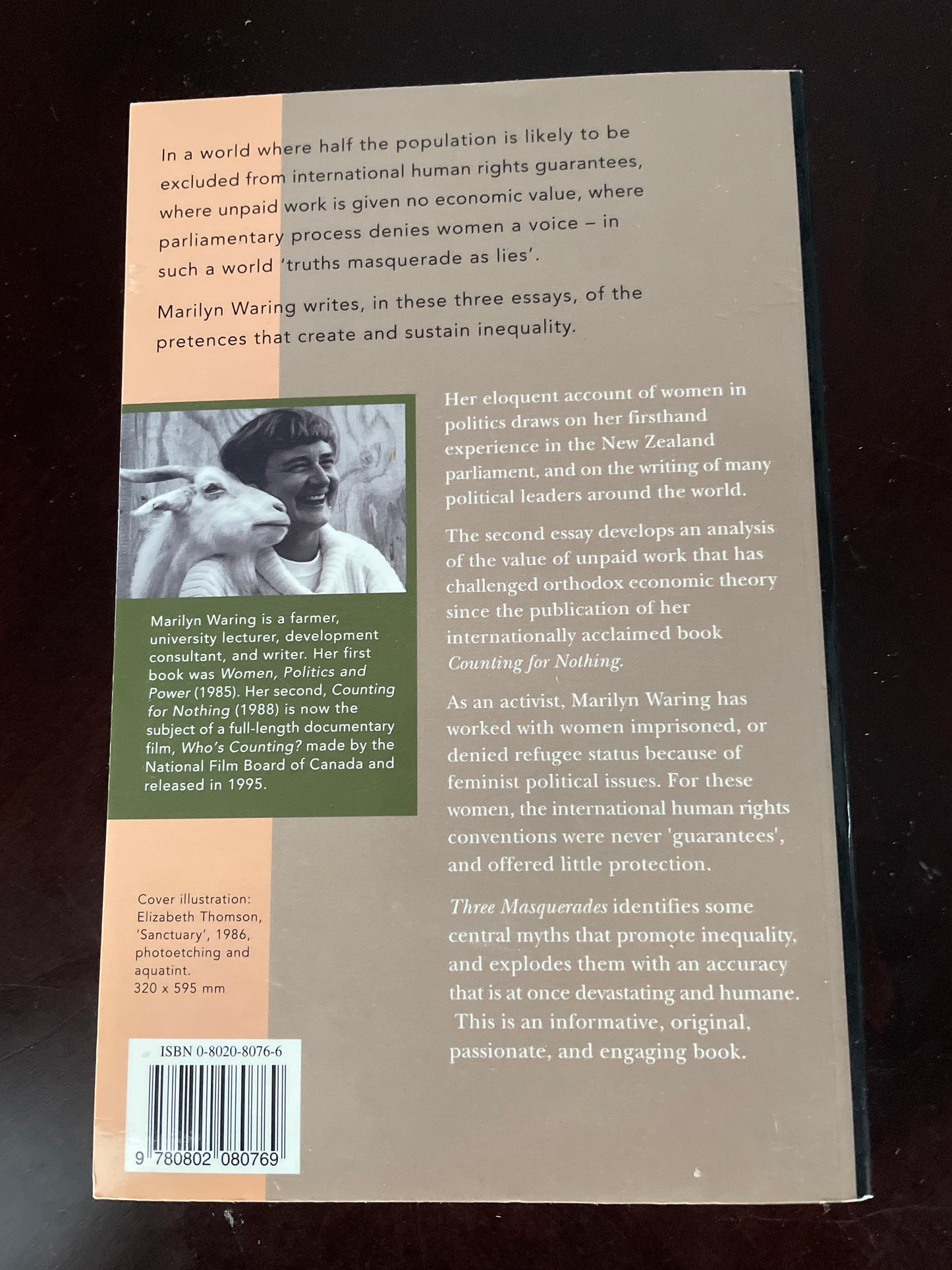 Three Masquerades: Essays on Equality, Work, and Human Rights (Inscribed) - Waring, Marilyn