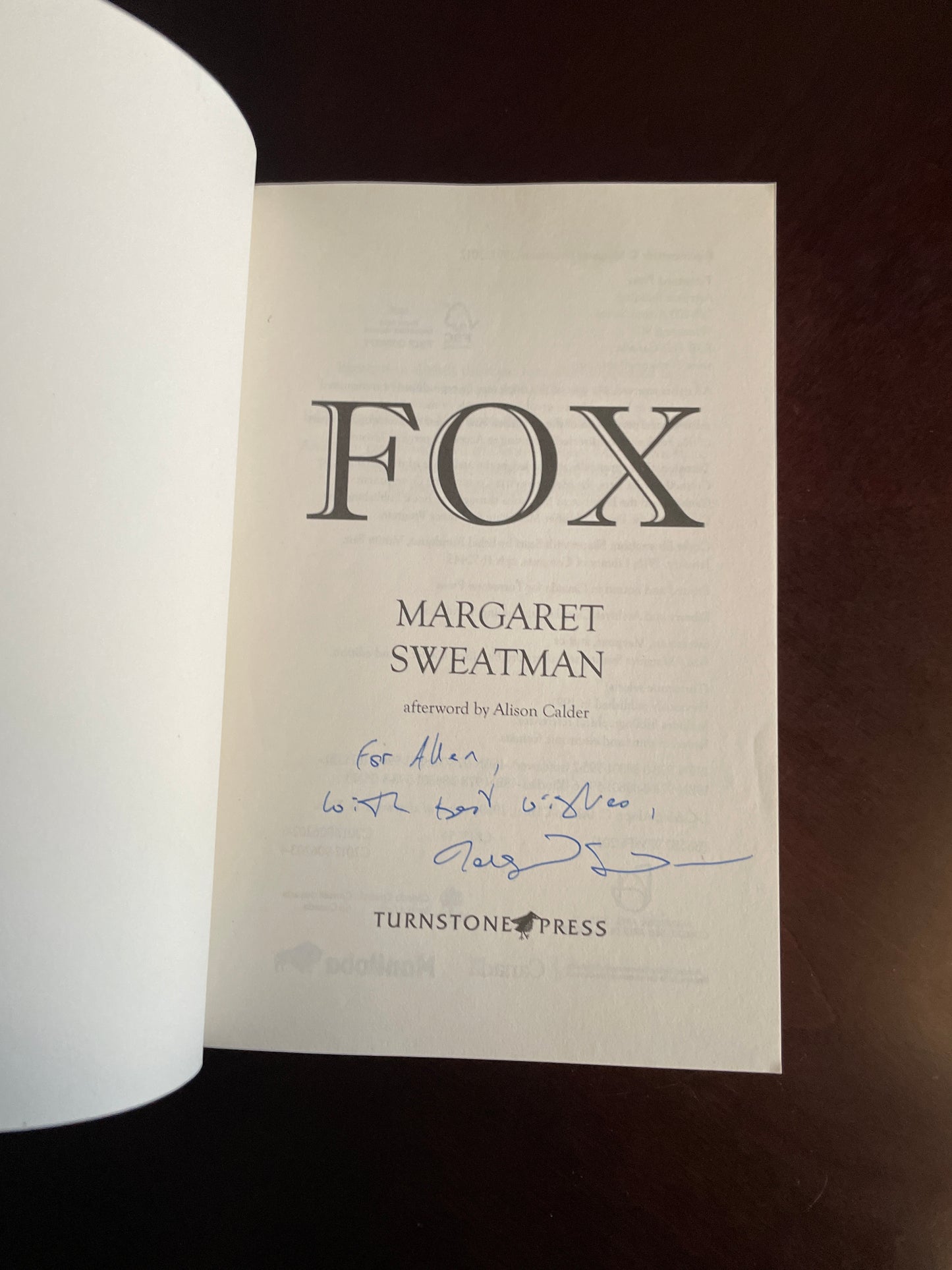 Fox (Inscribed) - Sweatman, Margaret