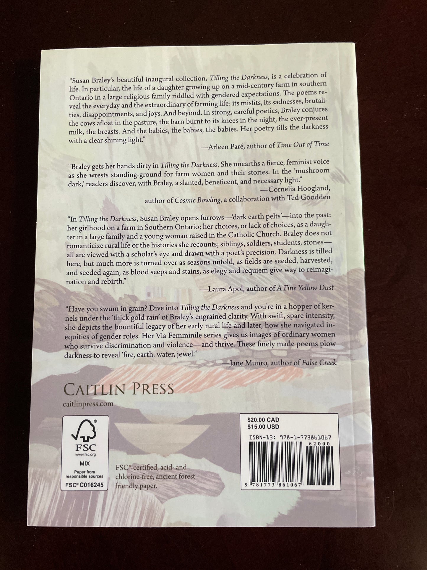 Tilling the Darkness: Poems (Inscribed) - Braley, Susan