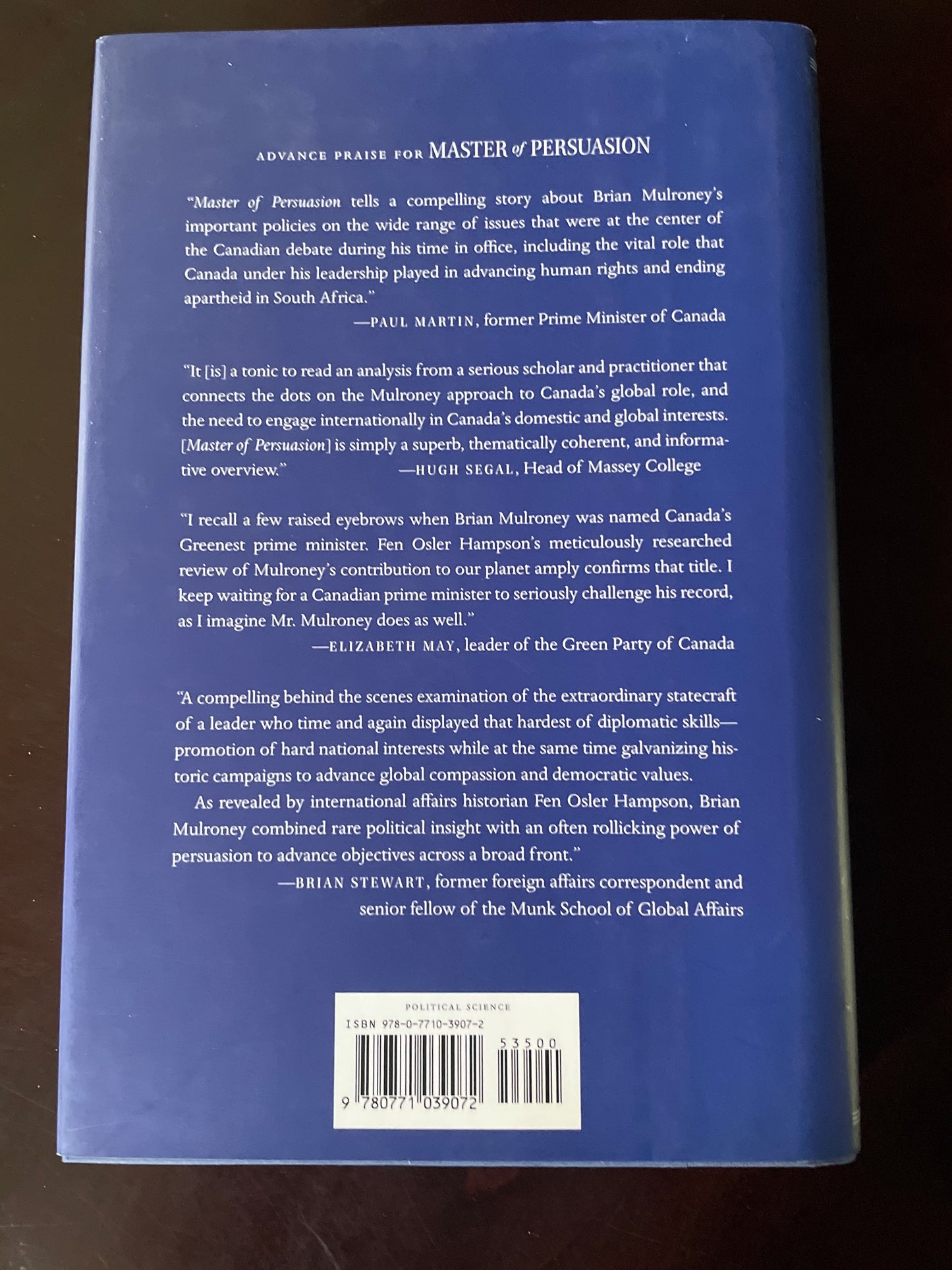 Master of Persuasion: Brian Mulroney's Global Legacy (Signed) - Hampson, Fen Osler