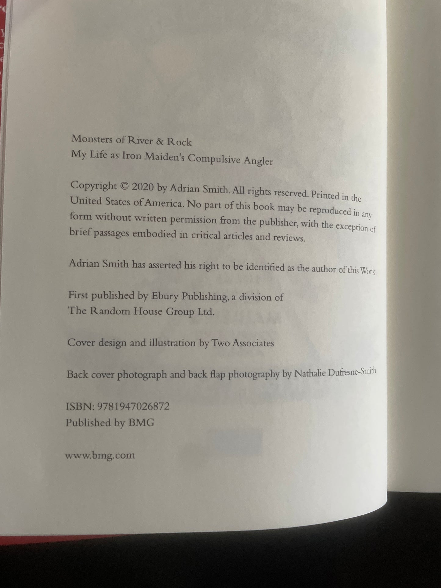 Monsters of River & Rock: My Life As Iron Maiden's Compulsive Angler (Signed) - Smith, Adrian