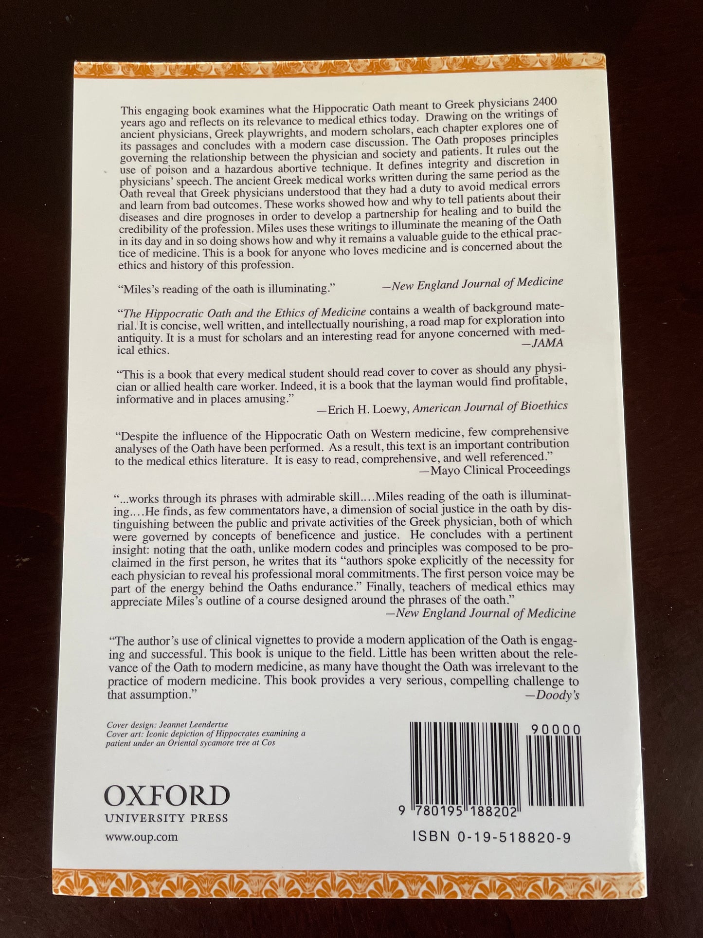 The Hippocratic Oath and the Ethics of Medicine - Miles, Steven H.