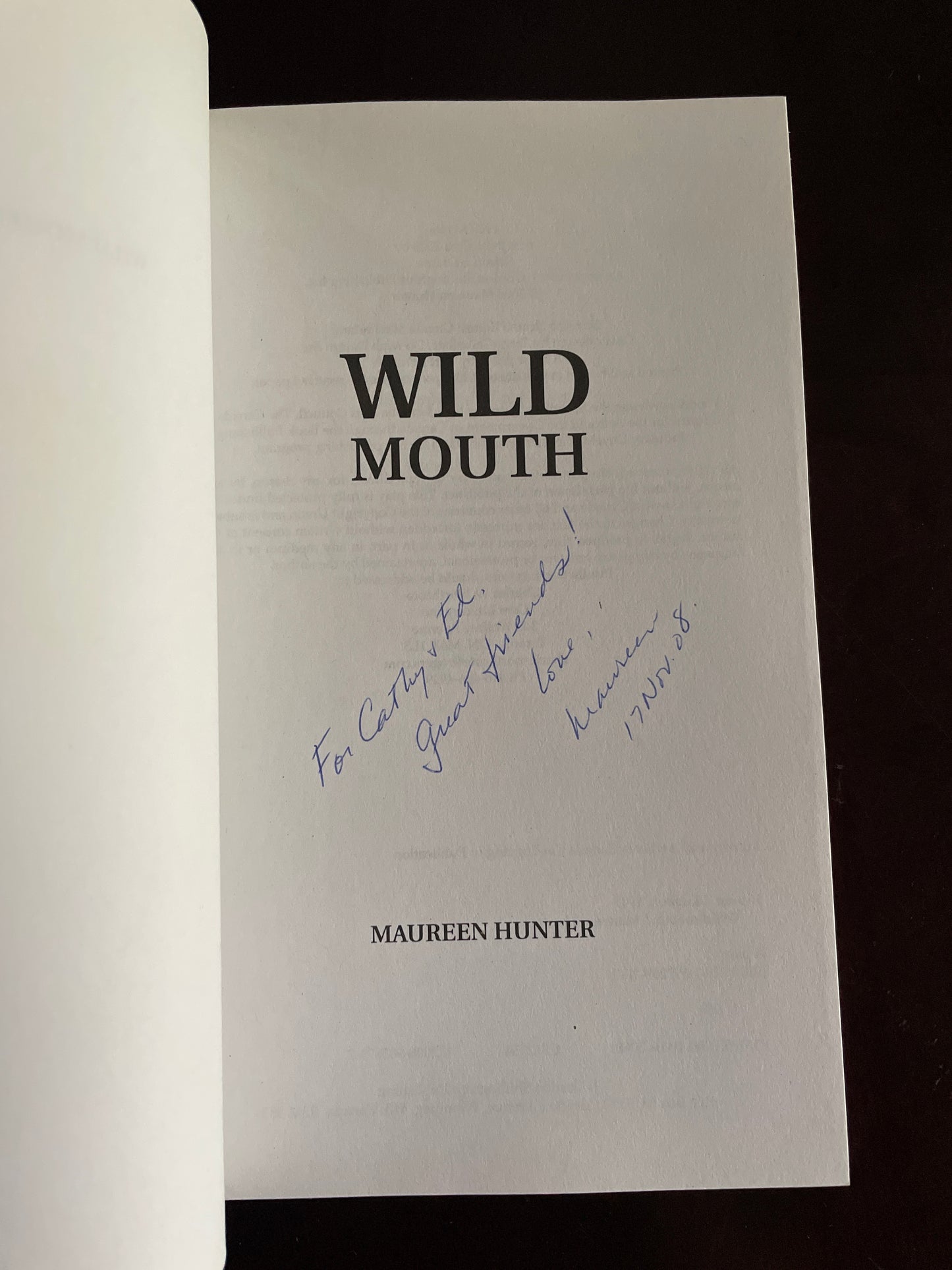 Wild Mouth (Inscribed) - Hunter, Maureen