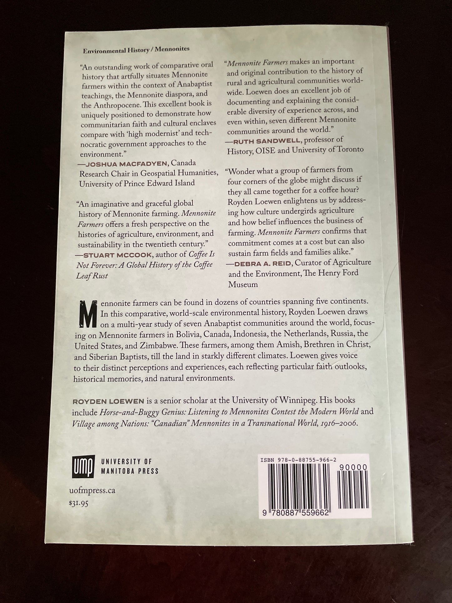 Mennonite Farmers: A Global History of Place and Sustainability - Loewen, Royden