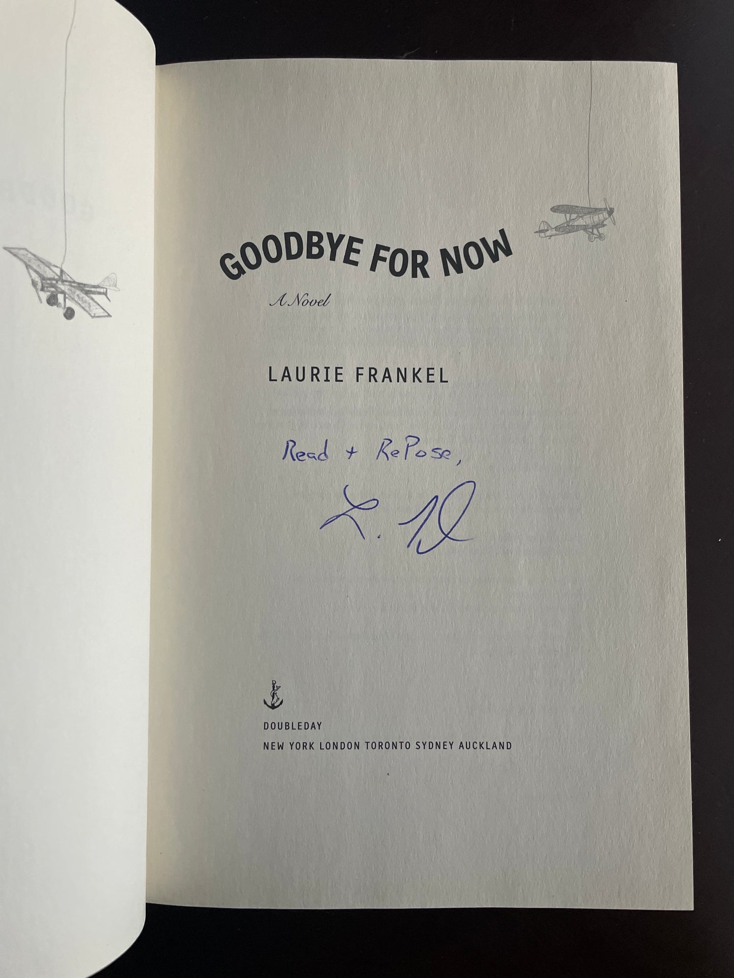 Goodbye for Now (Signed) - Frankel, Laurie