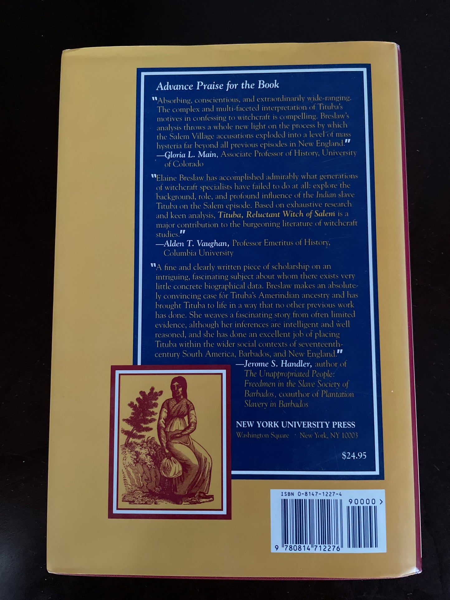 Tituba, Reluctant Witch of Salem: Devilish Indians and Puritan Fantasies - Breslaw, Elaine G.