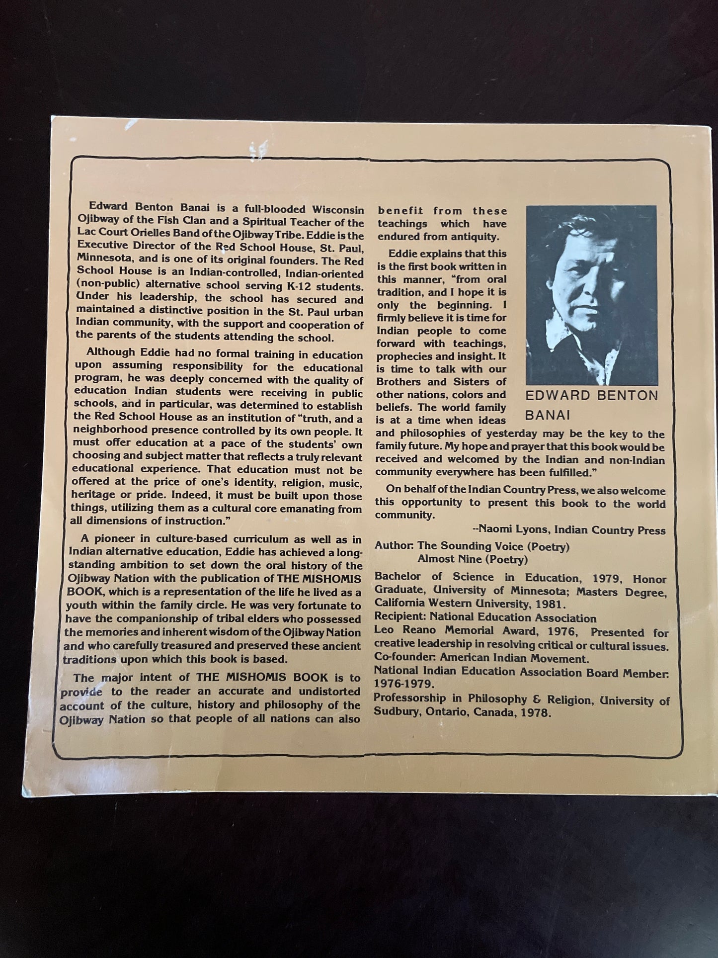 The Mishomis Book : The Voice of the Ojibway - Benton-Banai, Edward