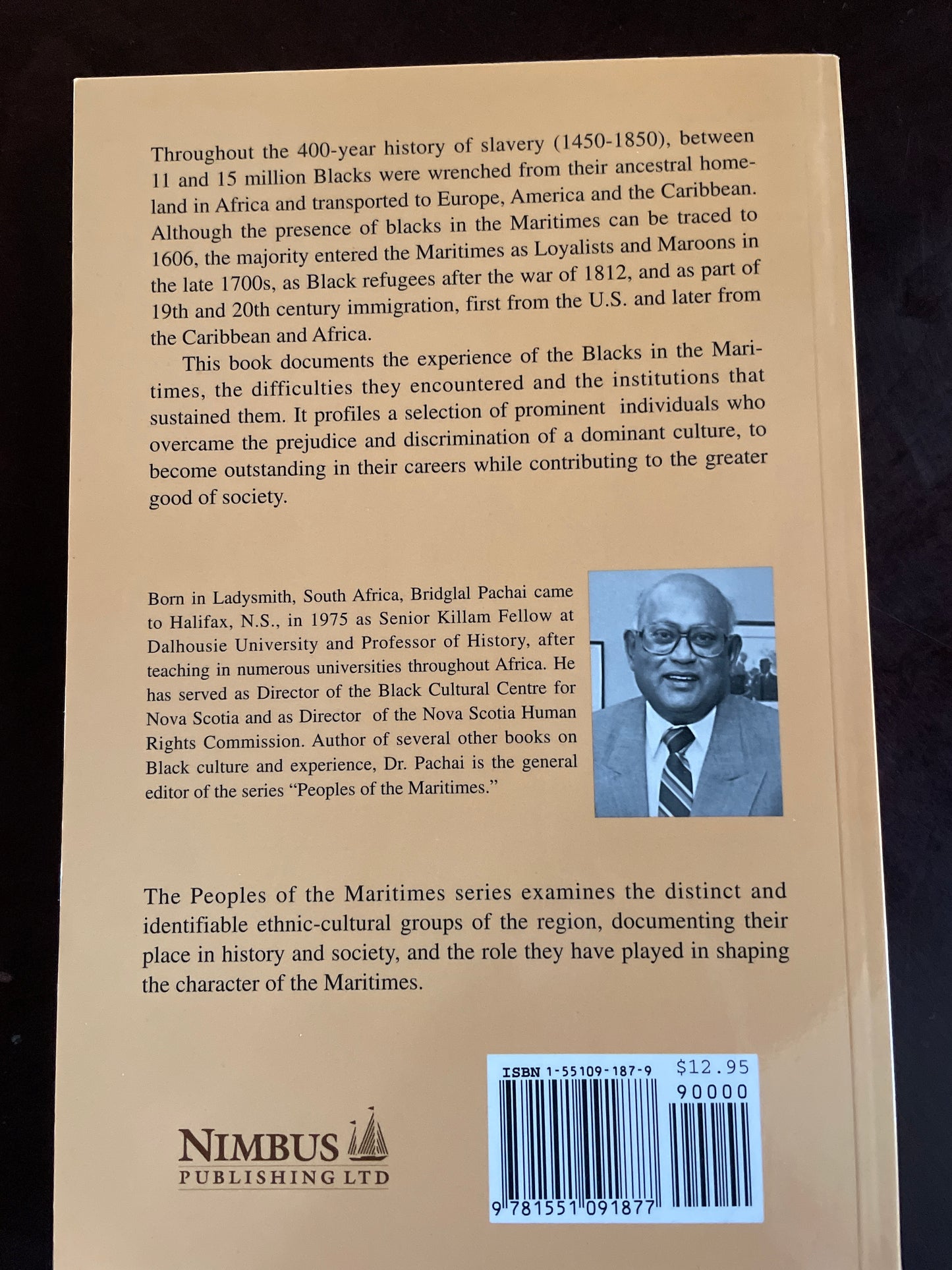 Blacks: People of the Maritimes - Pachai, Bridglal