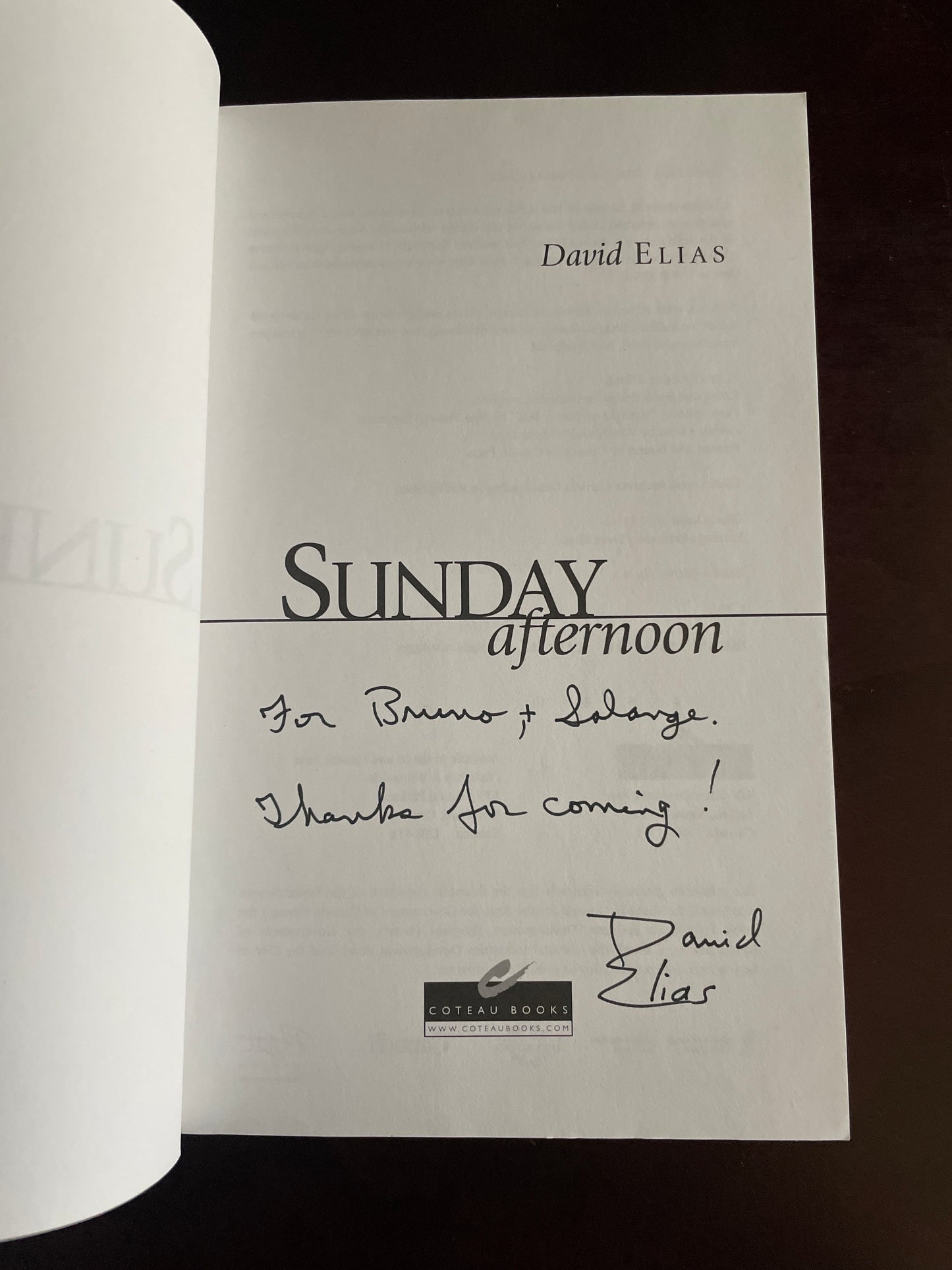 Sunday Afternoon (Inscribed) - Elias, David