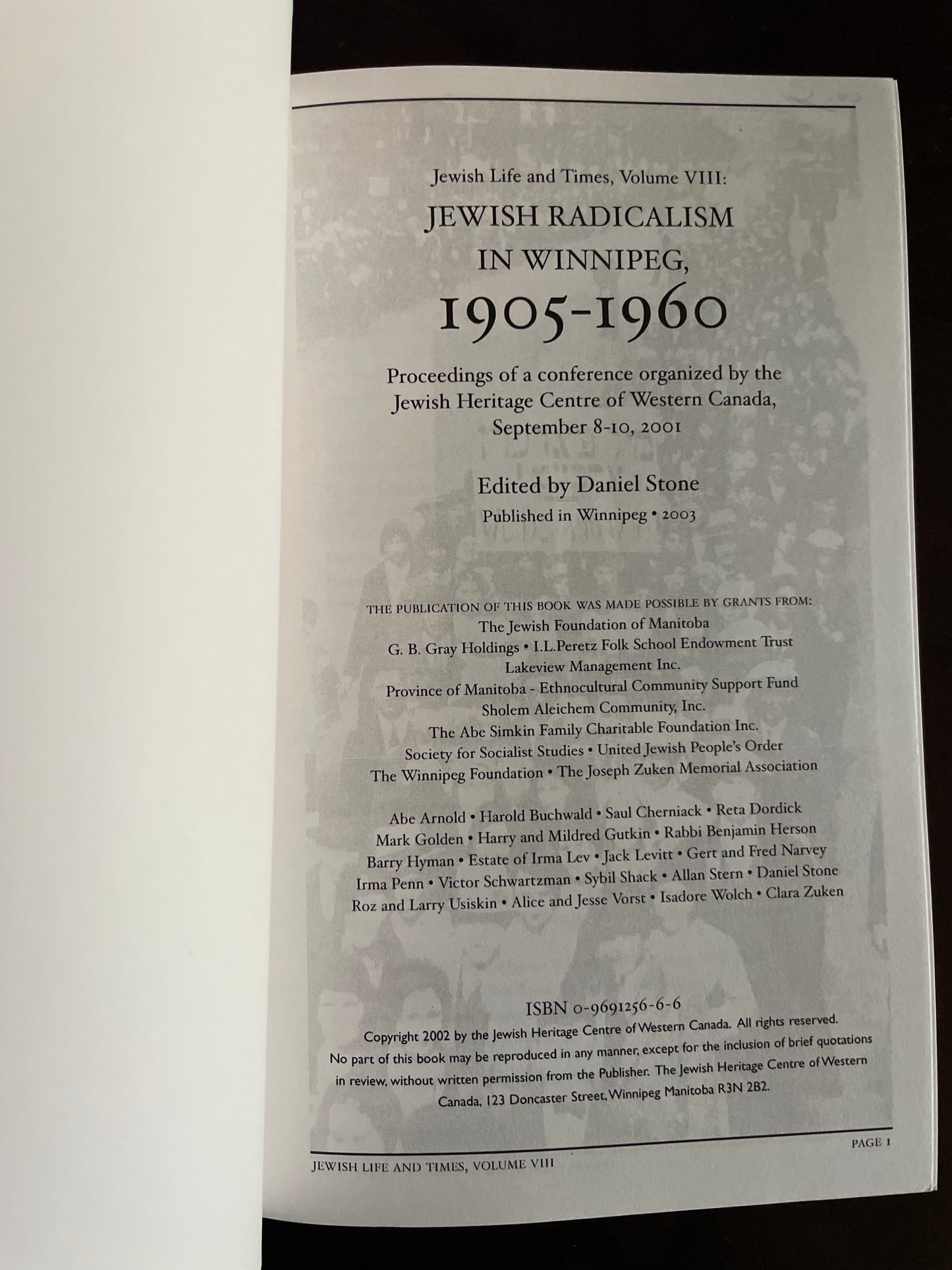 Jewish Radicalism in Winnipeg, 1905-1960 - Stone, Daniel