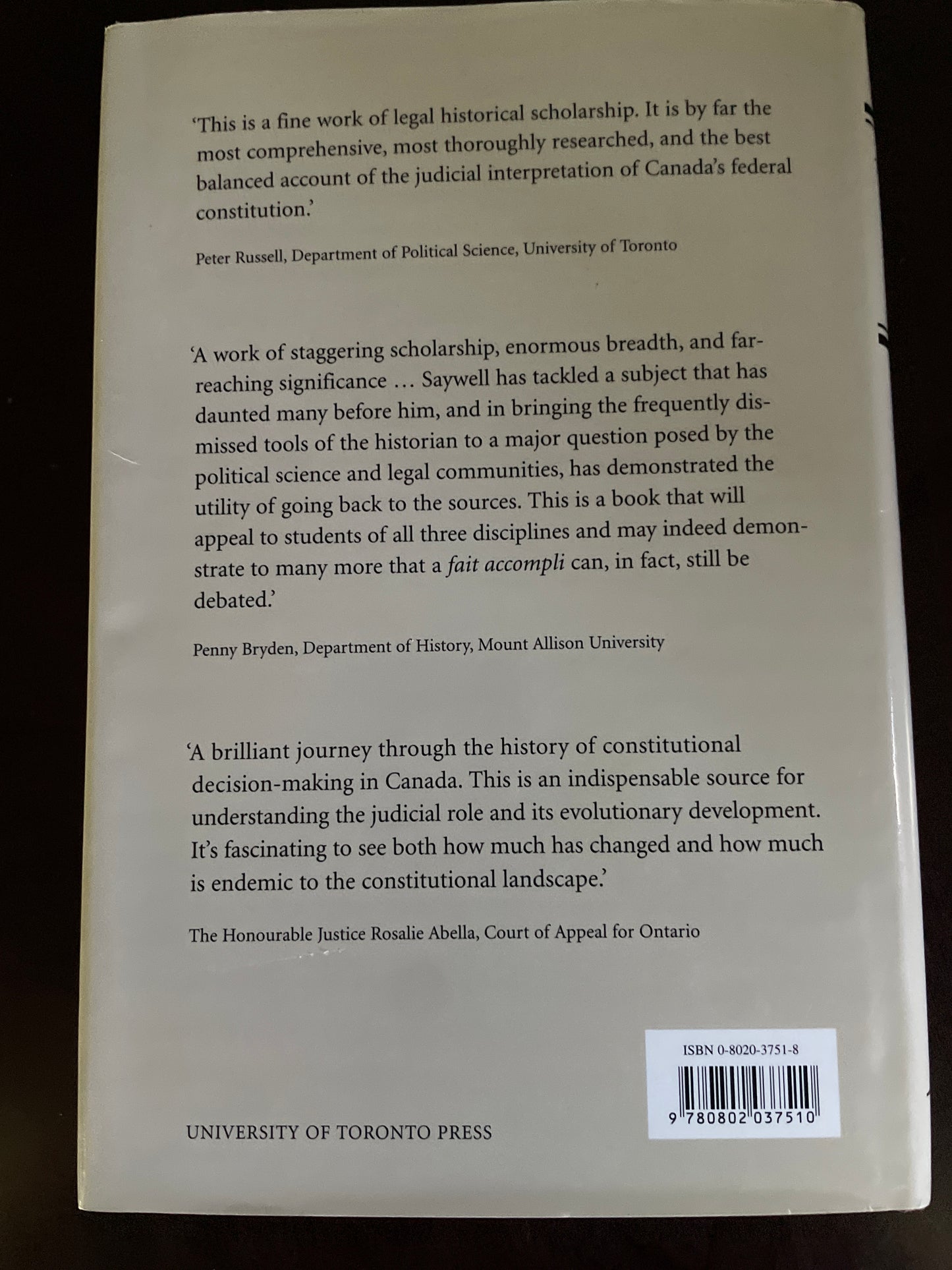 The Lawmakers: Judicial Power and the Shaping of Canadian Federalism (Osgoode Society for Canadian Legal History) - Saywell, John T.