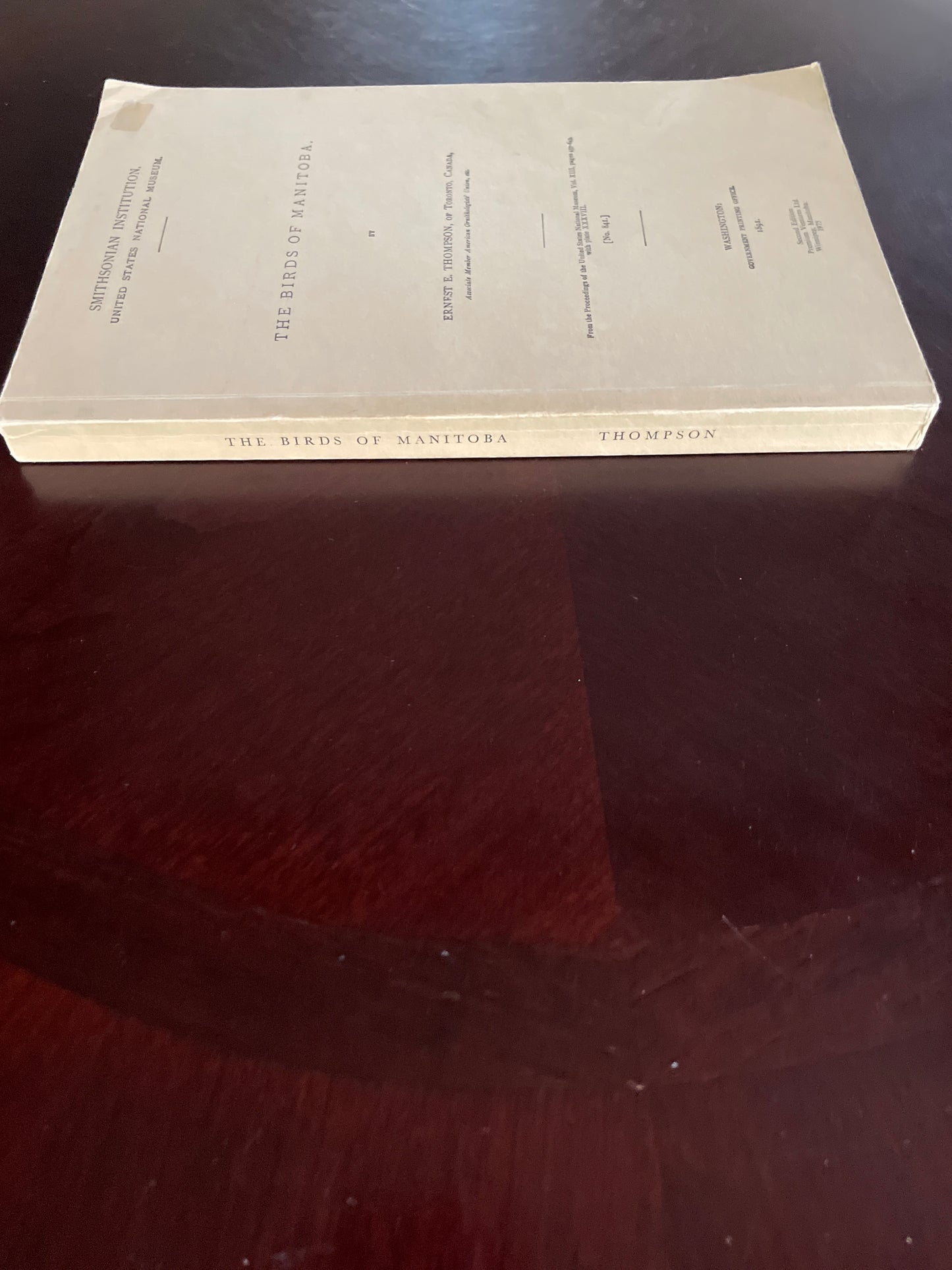 The Birds of Manitoba - Thompson, Ernest E.; Thompson Seton, Ernest