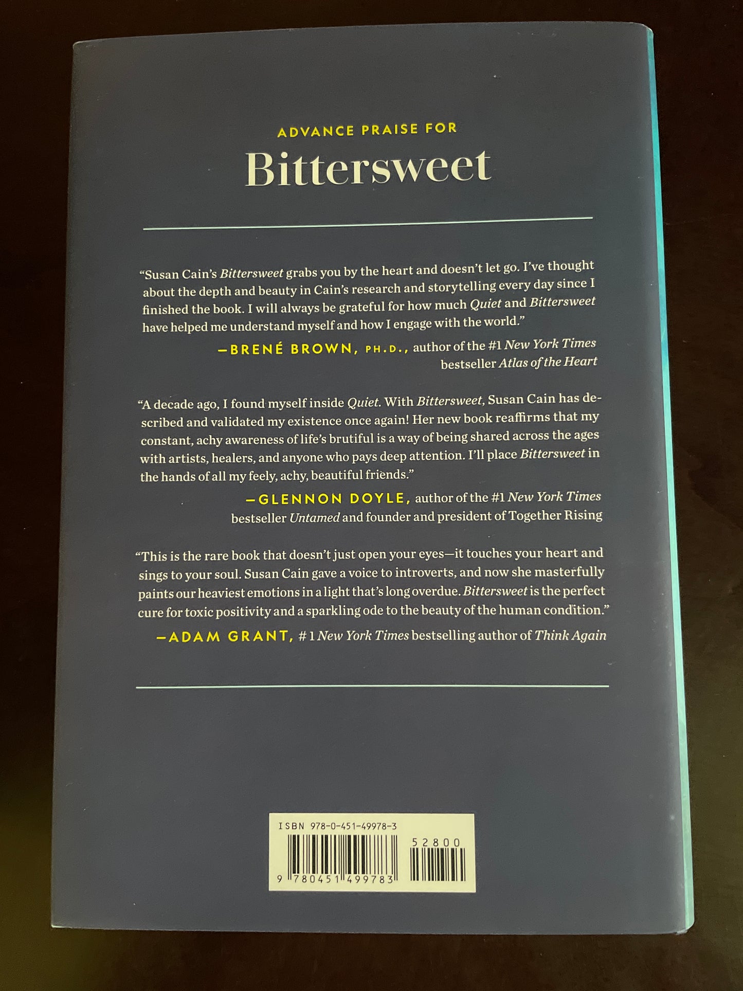 Bittersweet: How Sorrow and Longing Make Us Whole - Cain, Susan