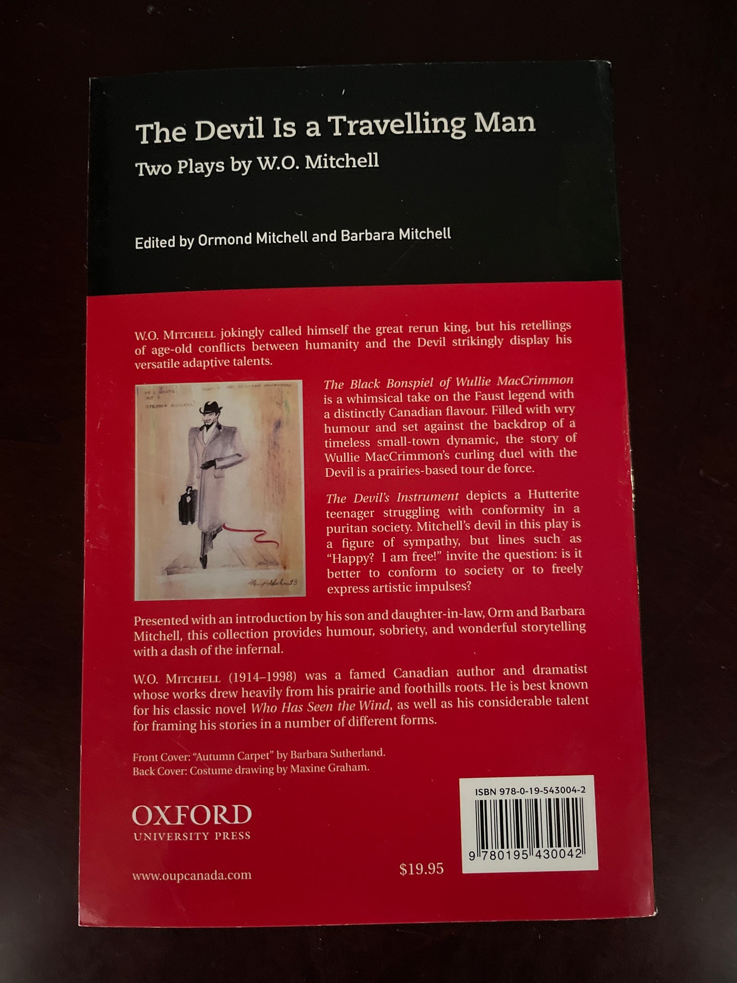 The Devil Is a Travelling Man: Two Plays by W.O. Mitchell (The Black Bonspiel of Willie MacCrimmon and The Devil's Instrument) - Mitchell, W.O.; Mitchell, Ormond; Mitchell, Barbara