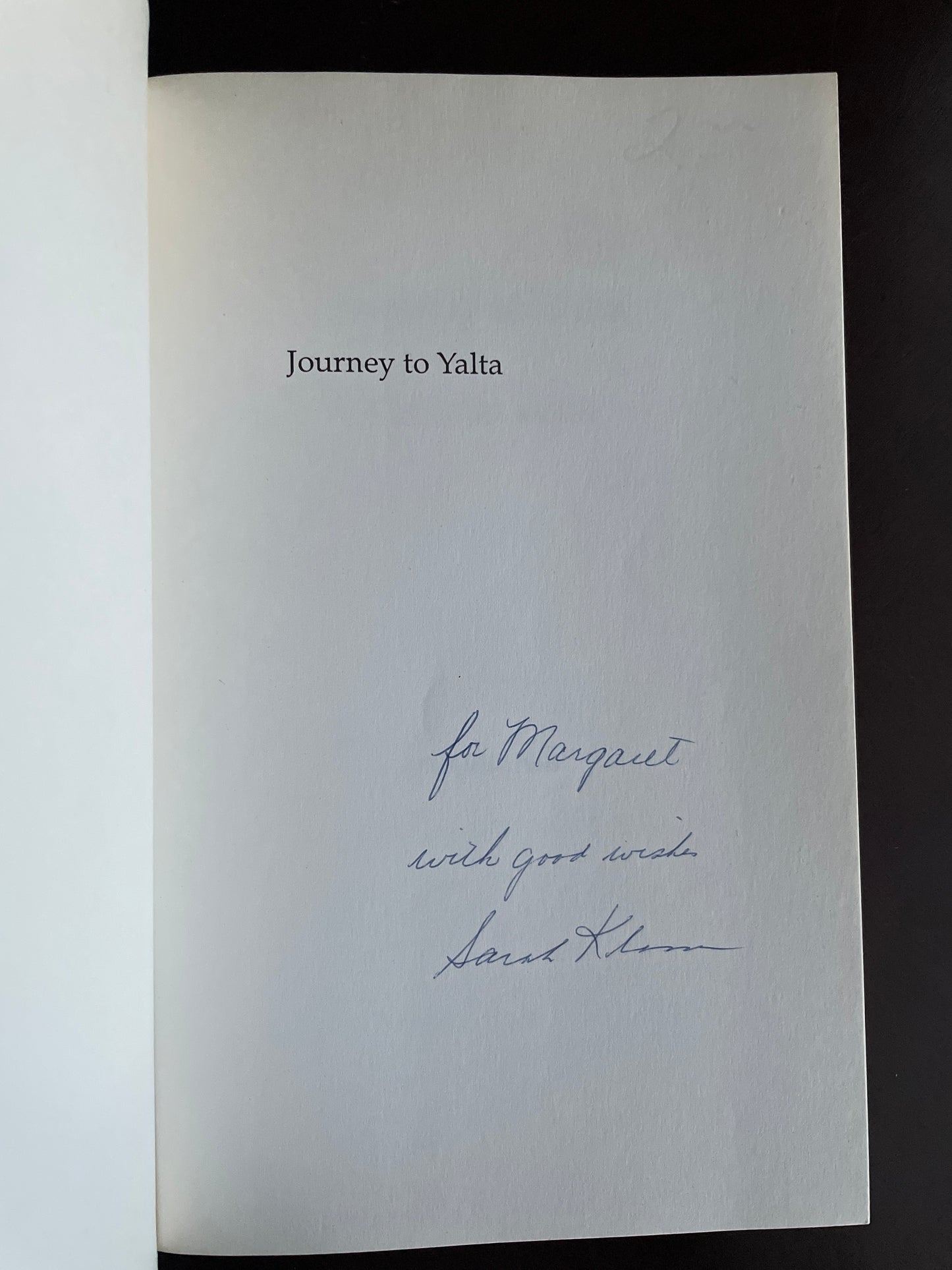 Journey to Yalta (Inscribed) - Klassen, Sarah