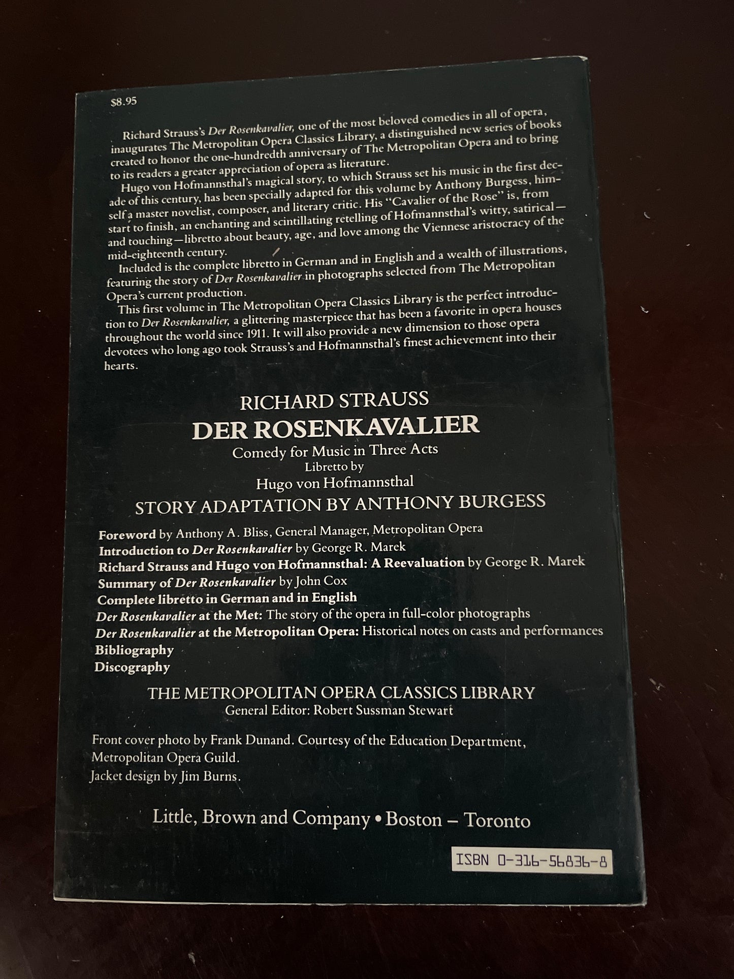 Richard Strauss Der Rosenkavalier : comedy for music in three acts - Strauss, Richard; von Hofmannsthal, Hugo; Burgess, Anthony