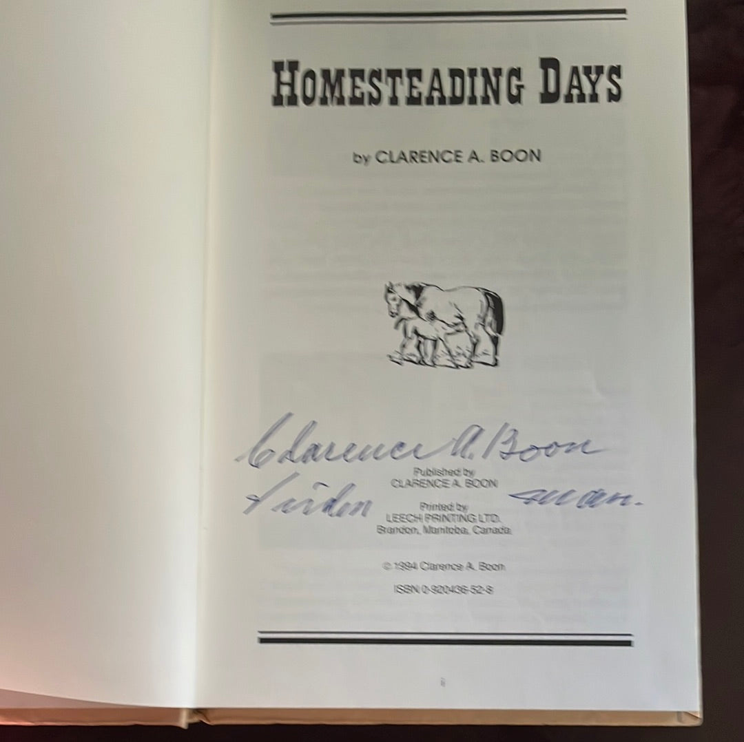 Homesteading Days (Signed) - Boon, Clarence A.