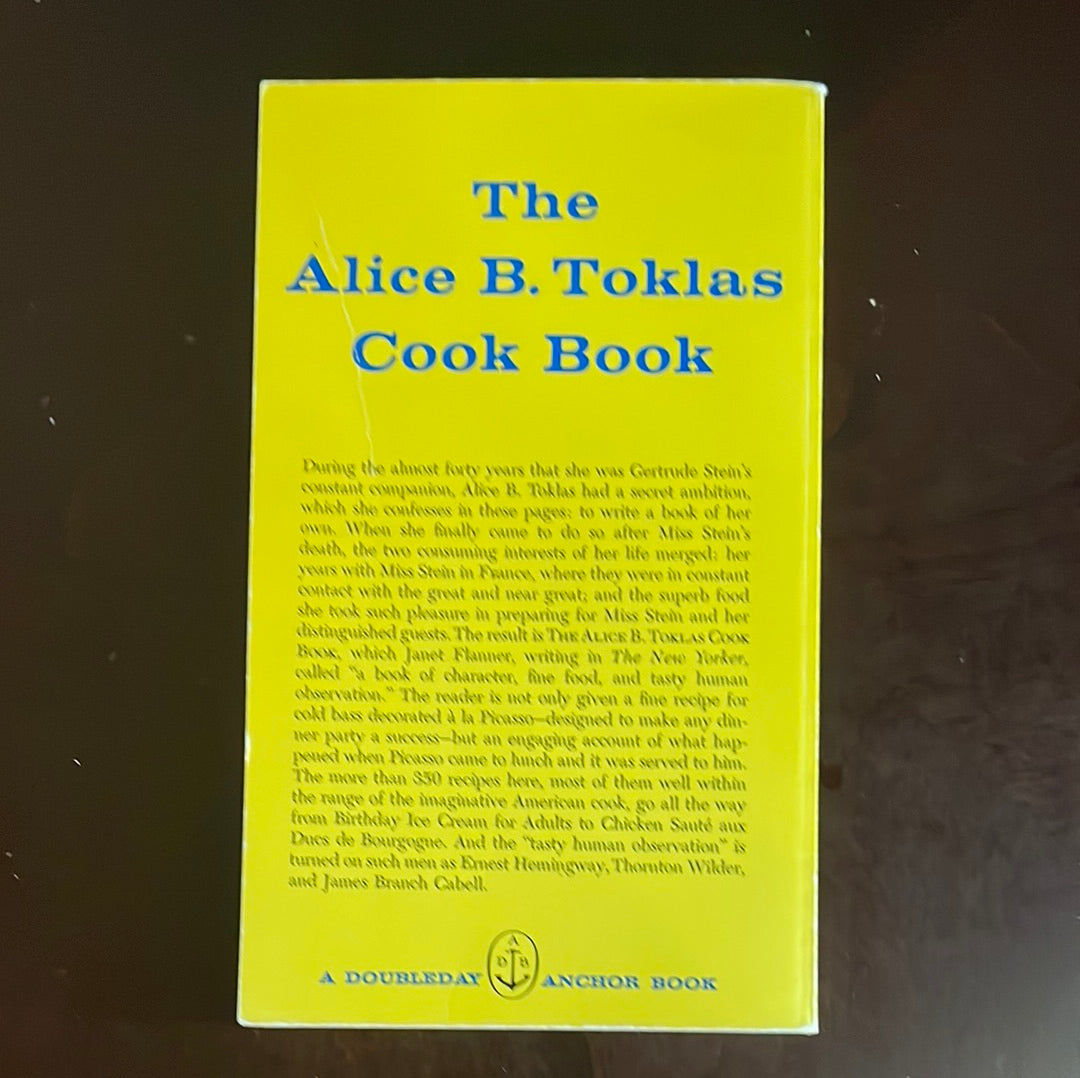 The Alice B. Toklas Cook Book - Toklas, Alice B.
