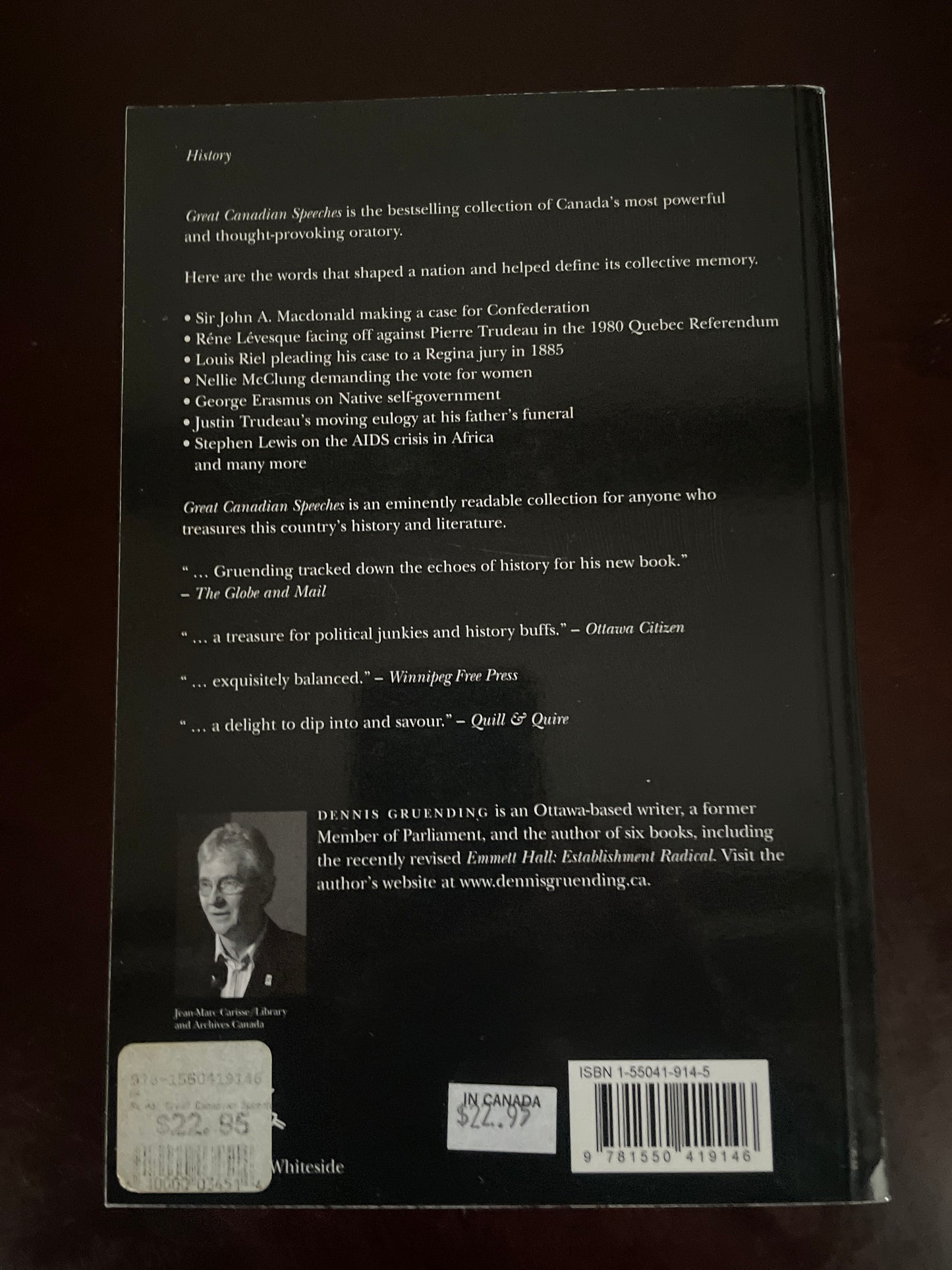 Great Canadian Speeches - Gruending, Dennis