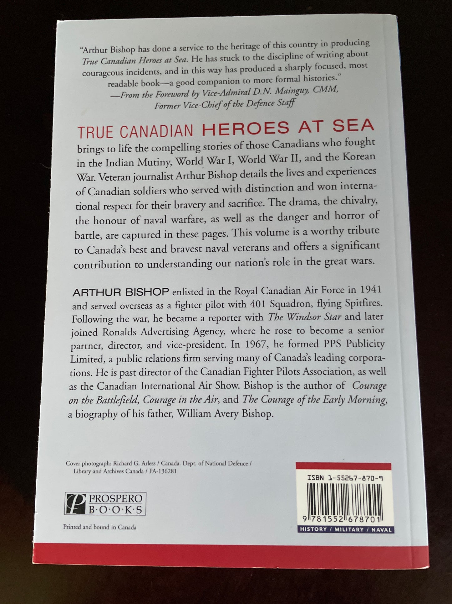 True Canadian Heroes at Sea - Bishop, Arthur