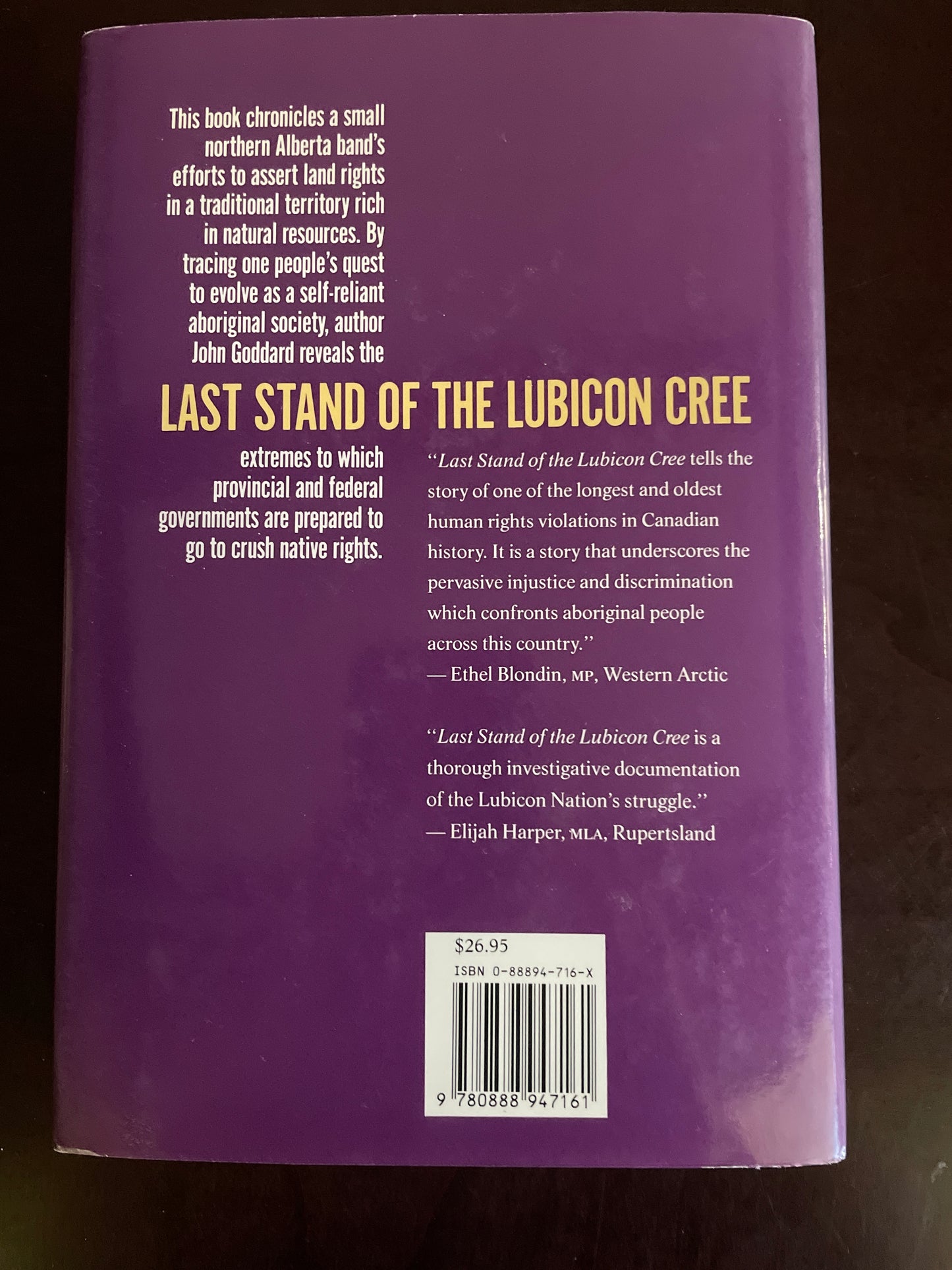 Last Stand of the Lubicon Cree (Inscribed) - Goddard, John