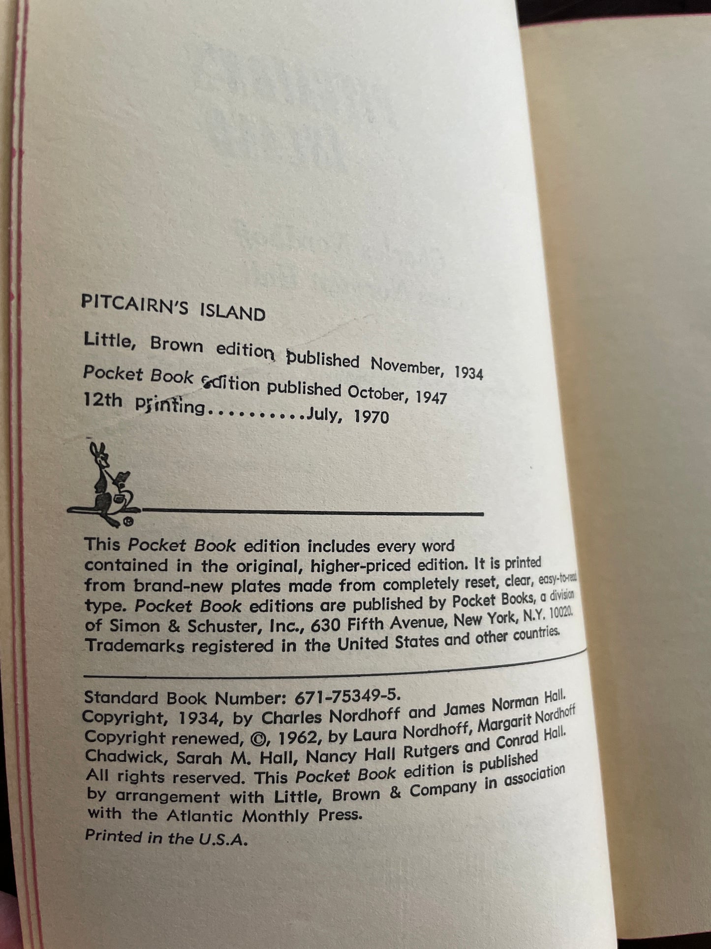 Pitcairn's Island: One of the Greatest Sea Stories of All Time (Part three of the Bounty Trilogy) - Nordhoff, Charles; Hall, James Norman