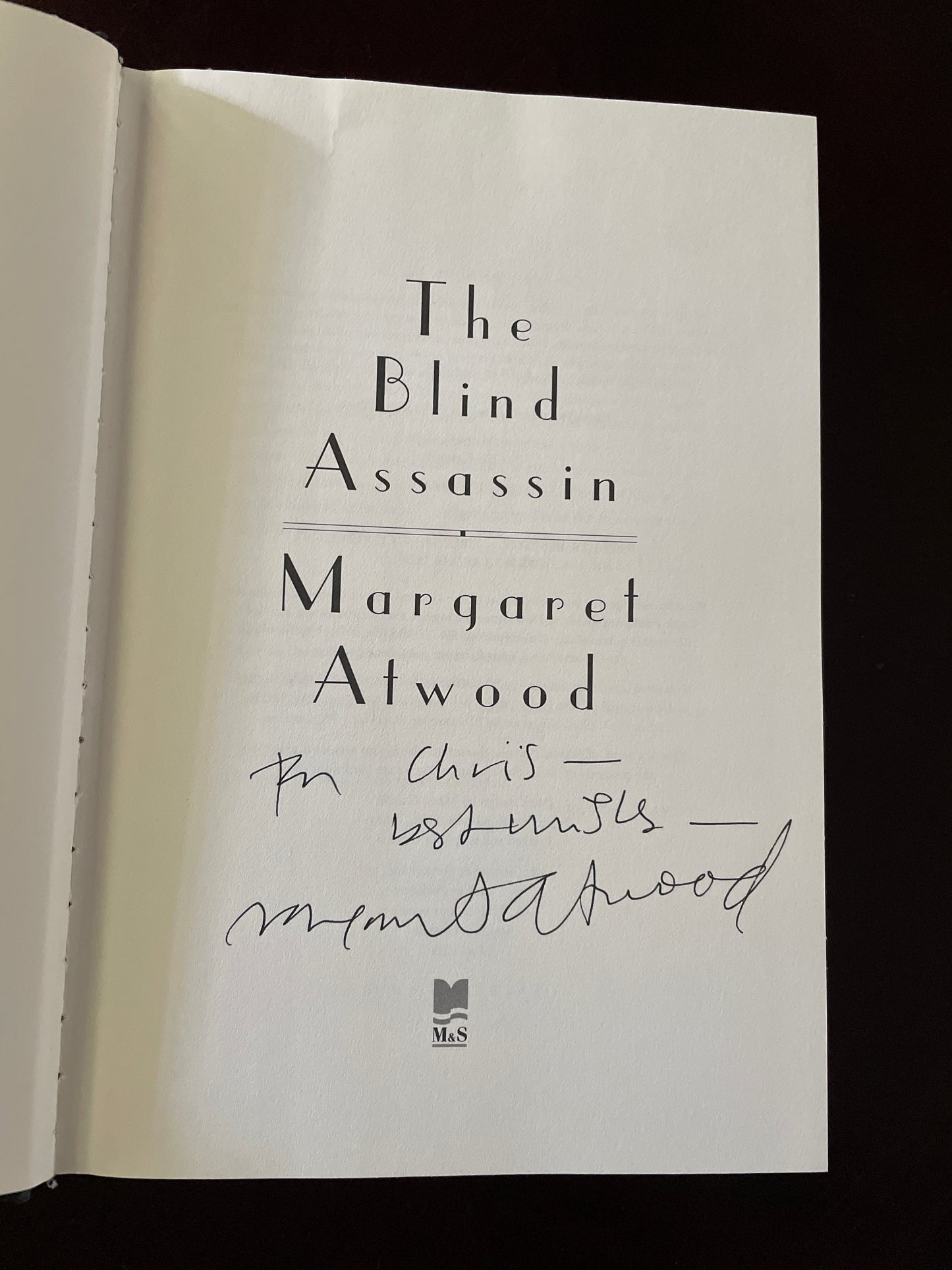 The Blind Assassin (Inscribed) - Atwood, Margaret