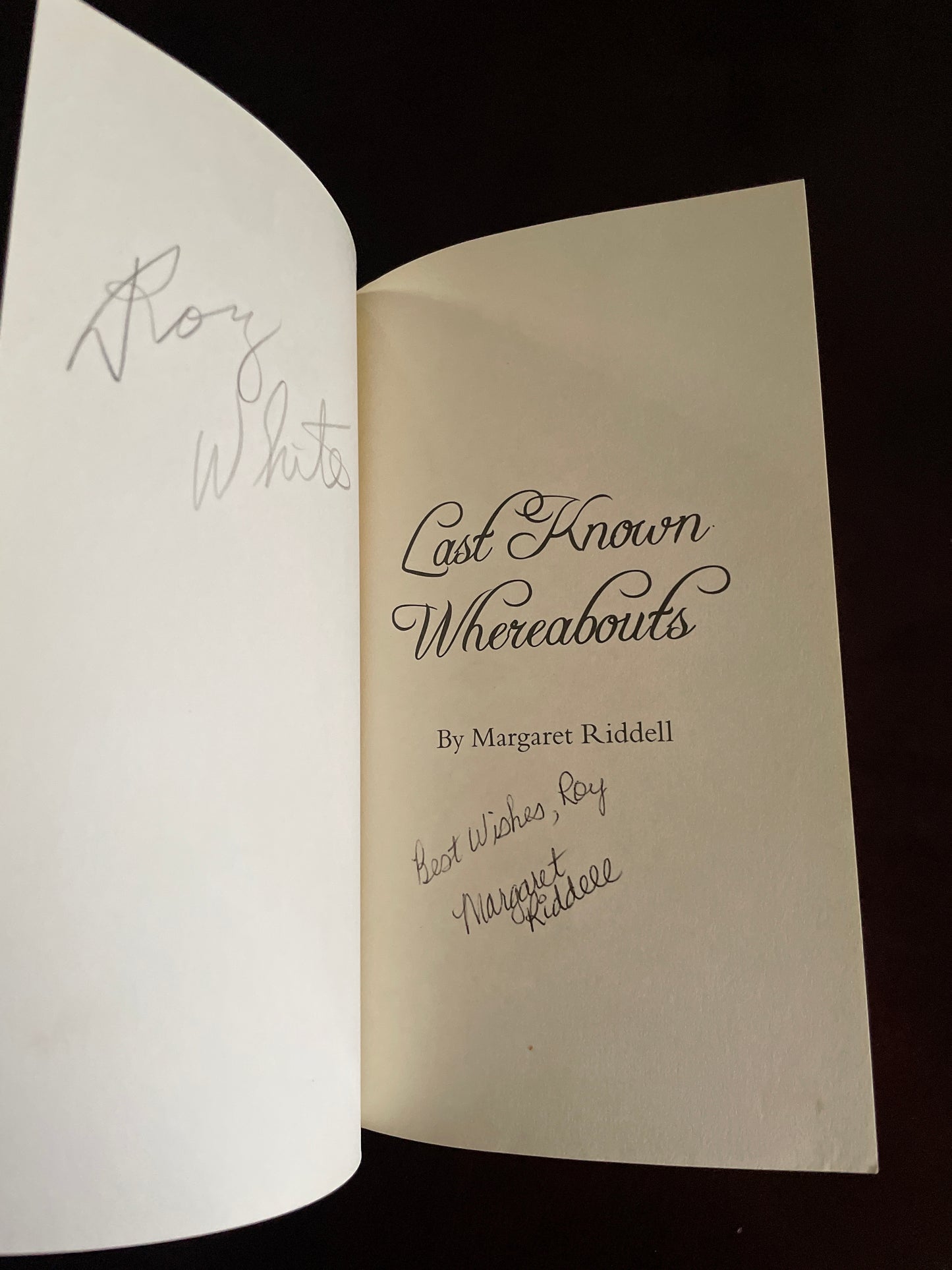 Last Known Whereabouts (Inscribed) - Riddell, Margaret