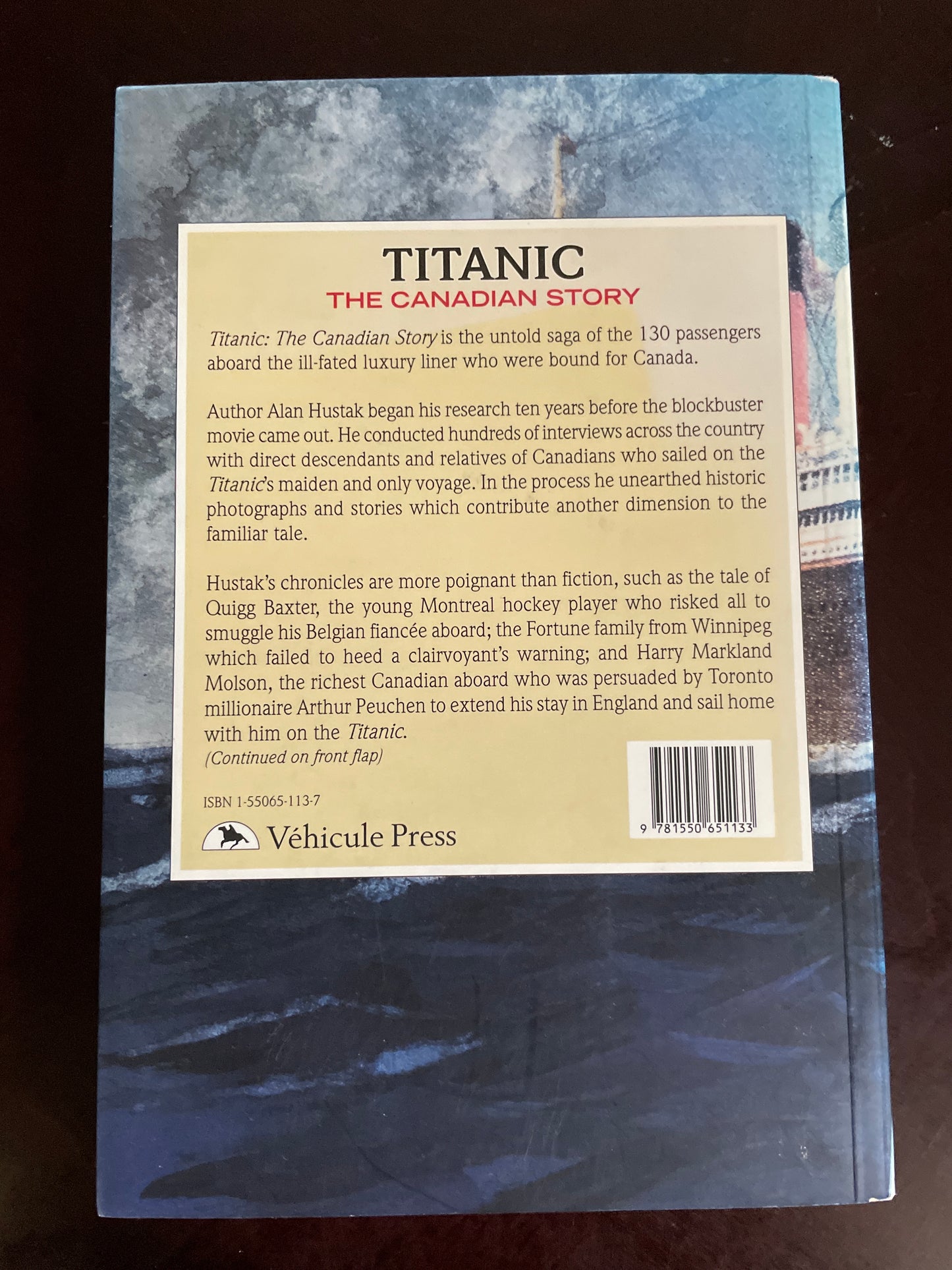 Titanic: The Canadian Story (Signed) - Hustak, Alan