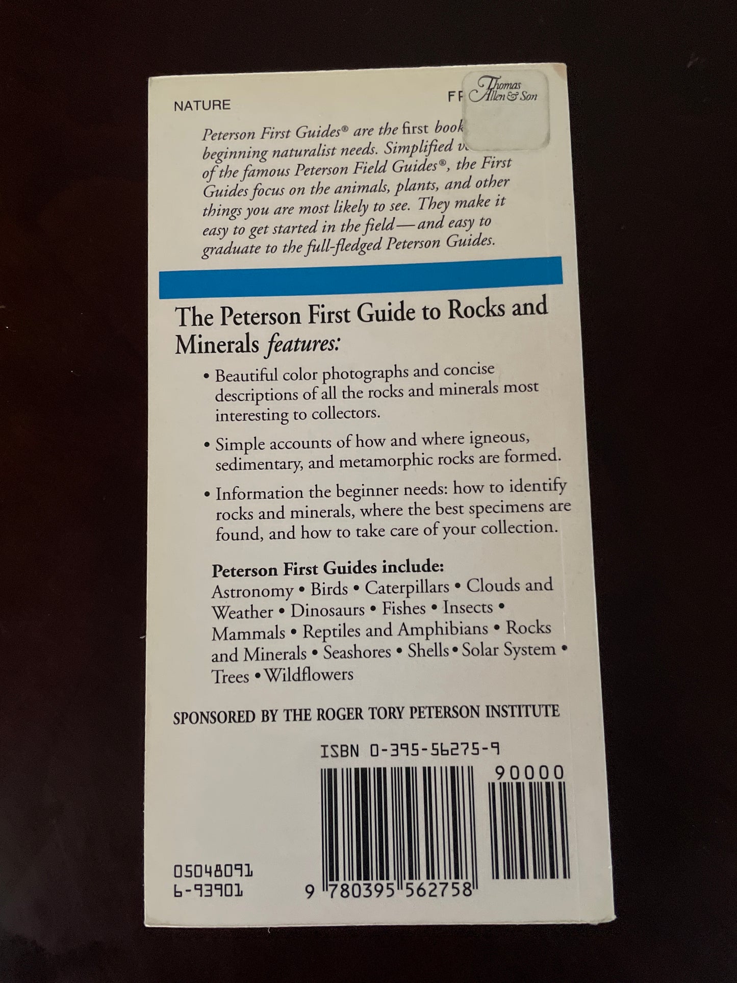 Rocks and Minerals (Peterson First Guides) - Pough, Frederick.H.